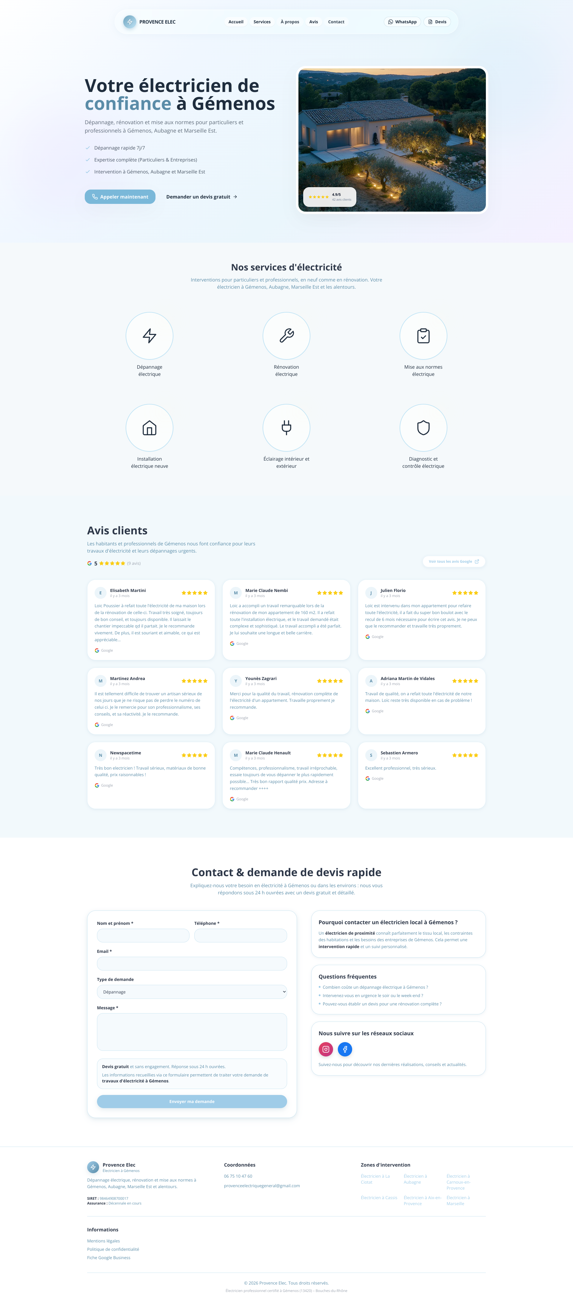 Aperçu du site