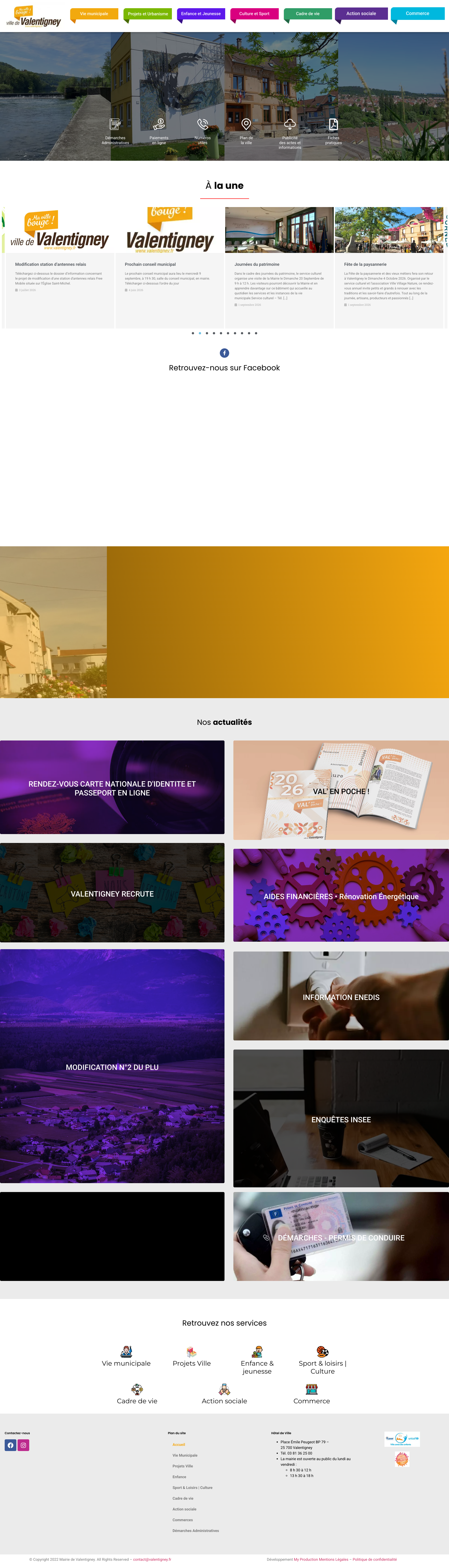 Aperçu du site
