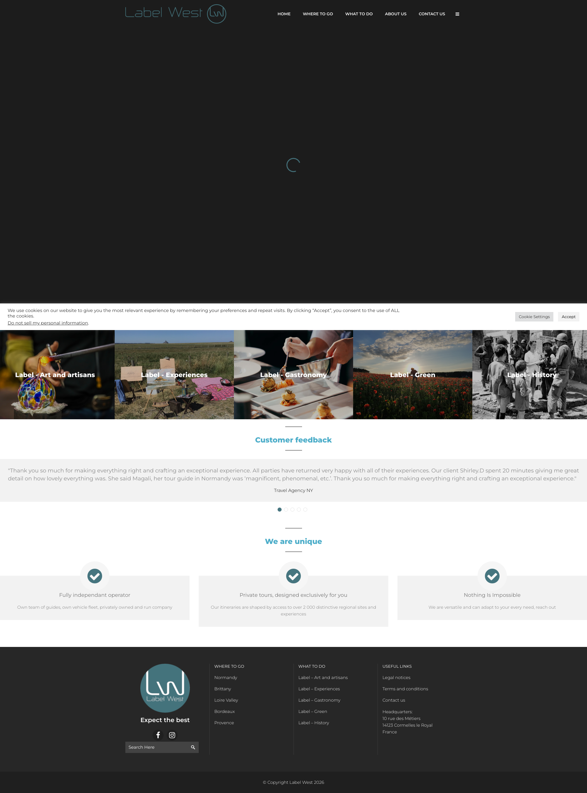 Aperçu du site