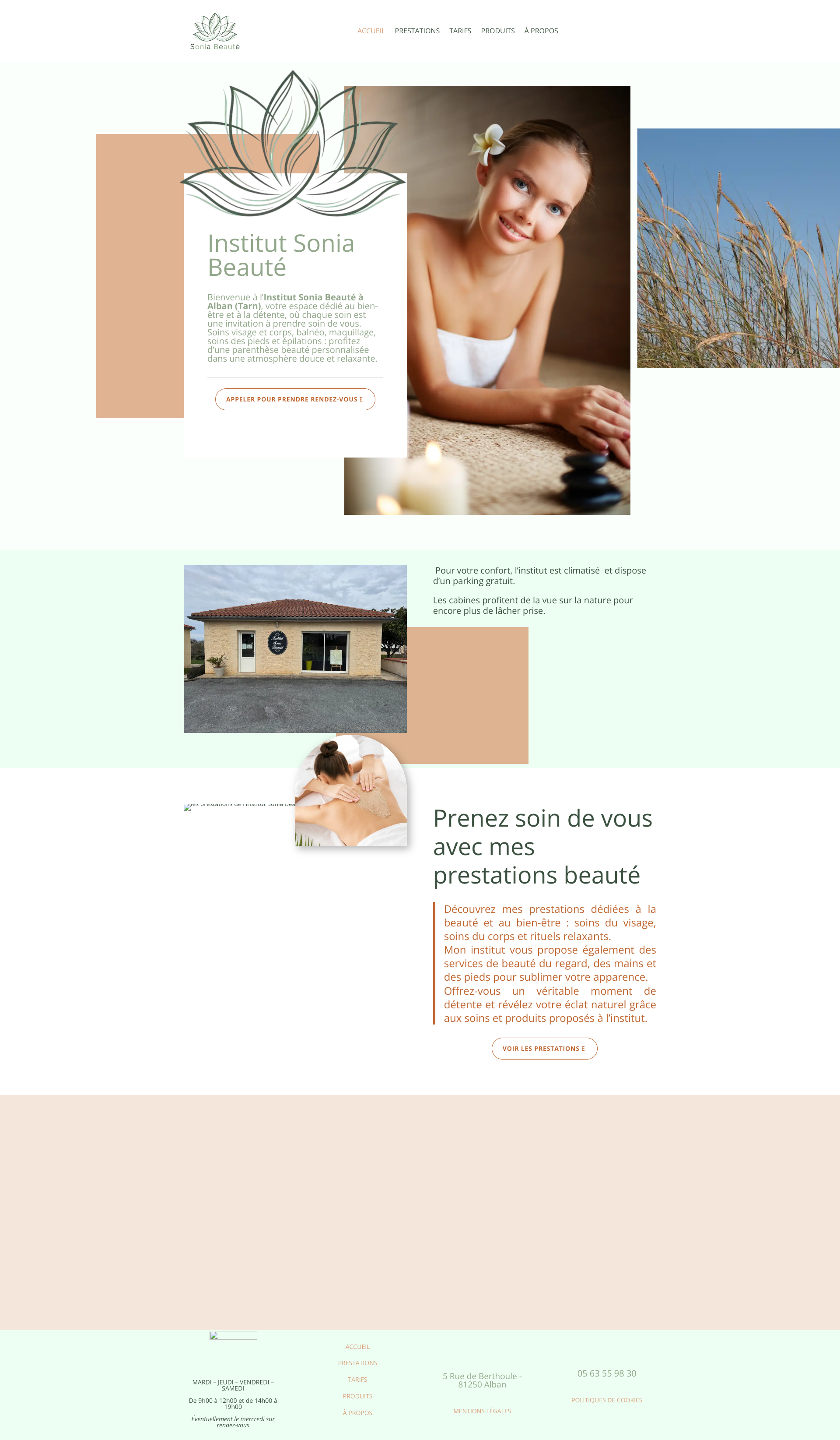 Aperçu du site