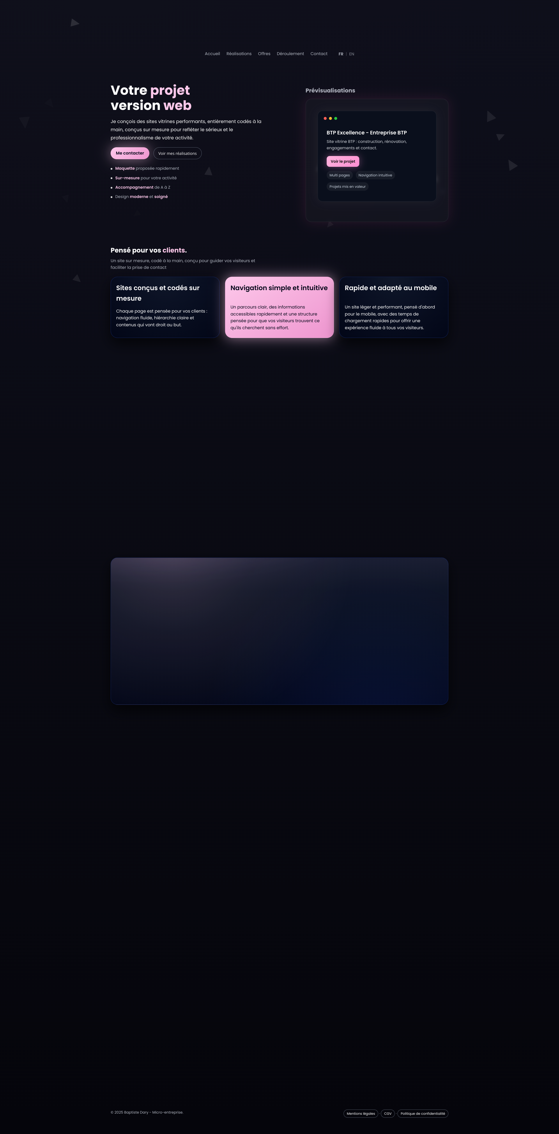 Aperçu du site