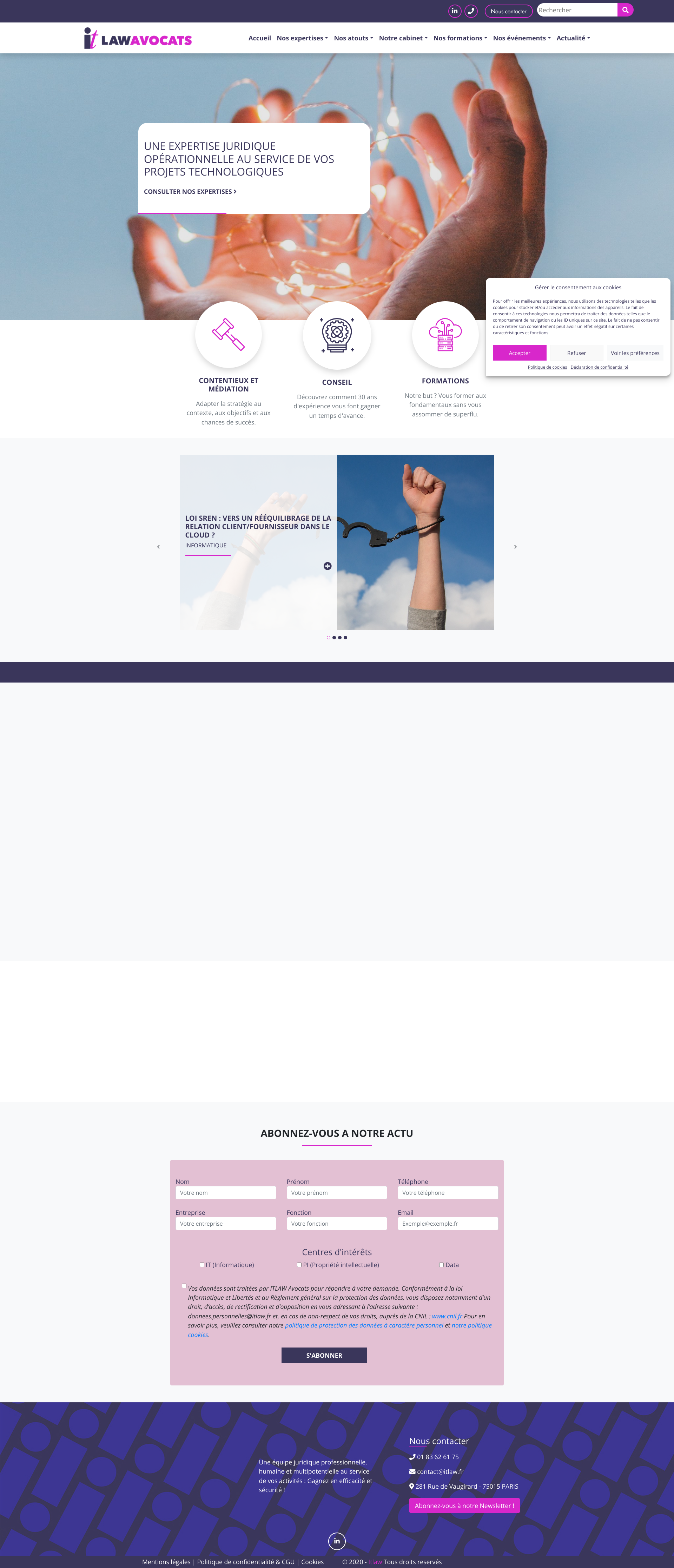 Aperçu du site