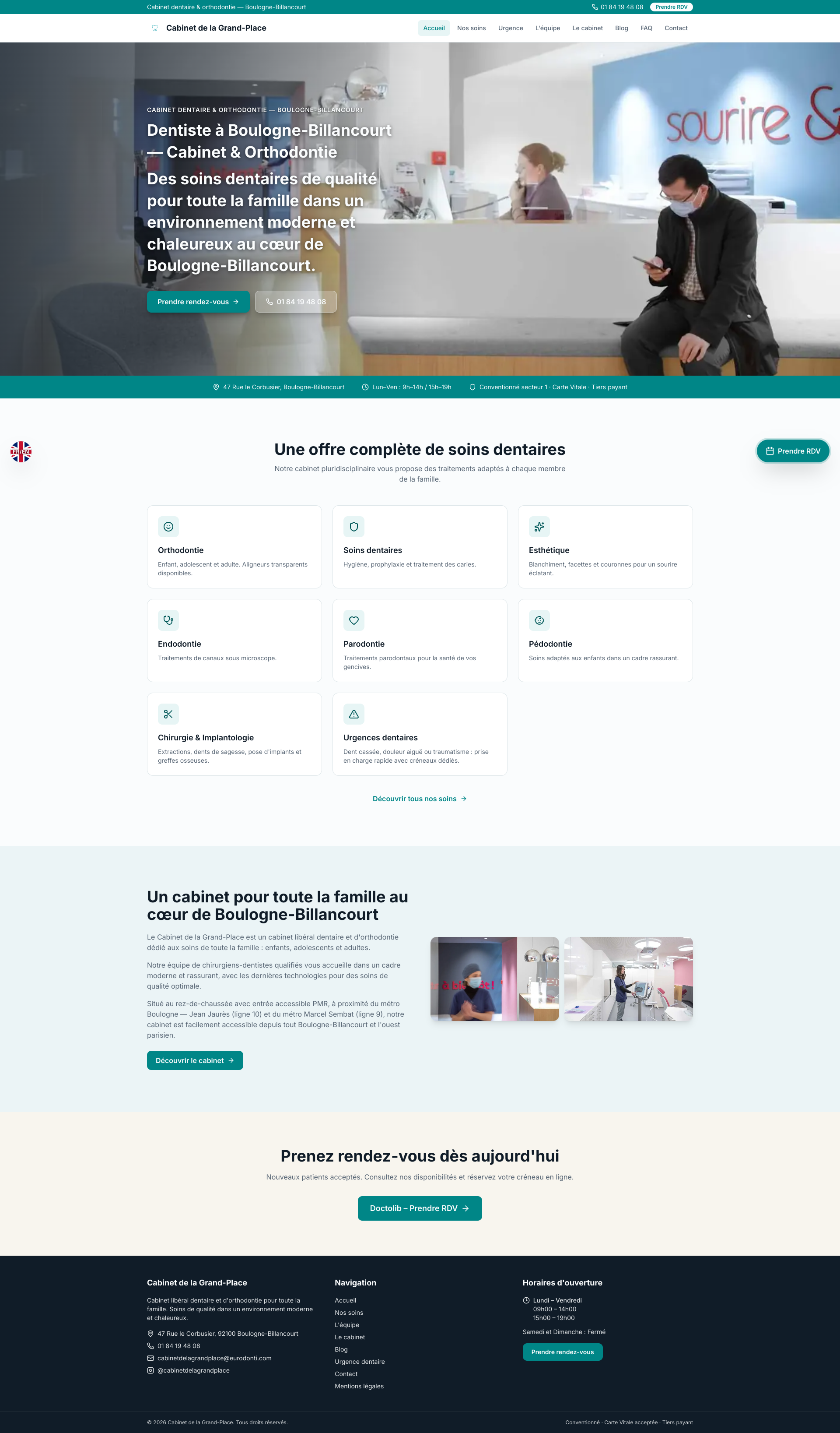 Aperçu du site