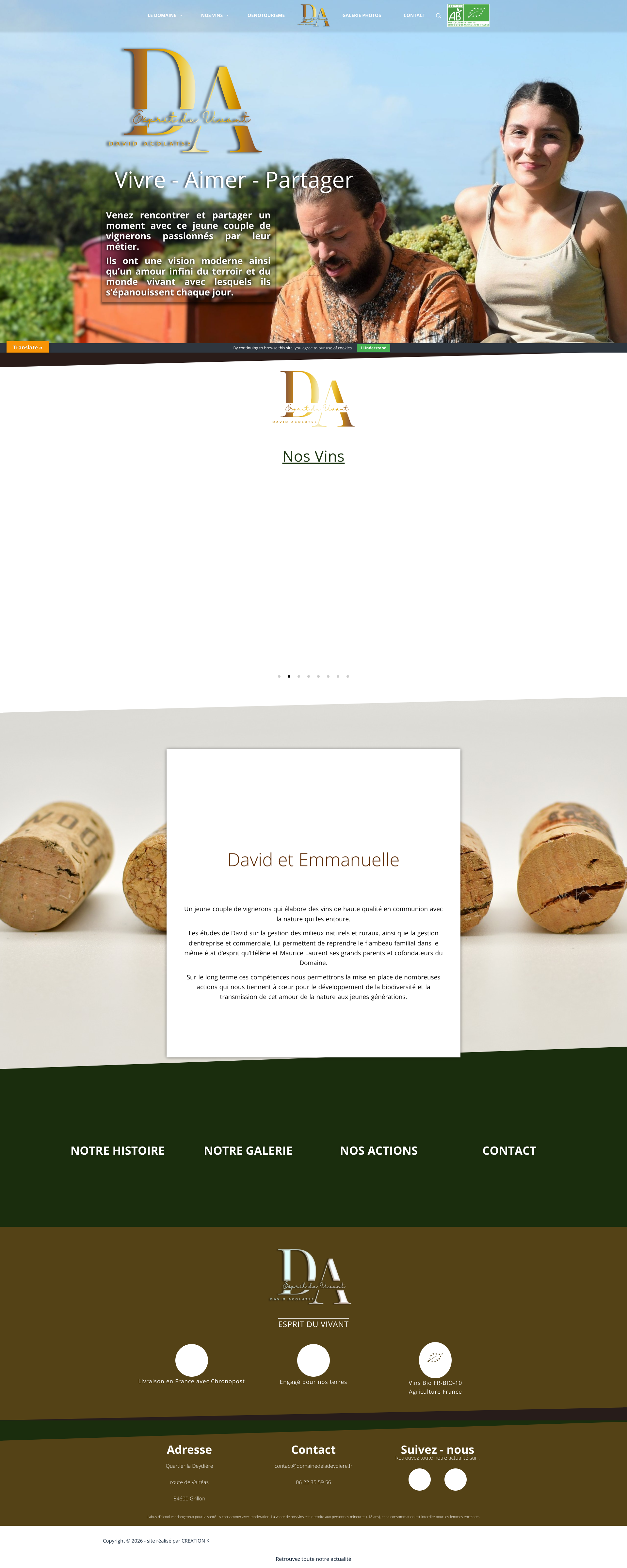 Aperçu du site