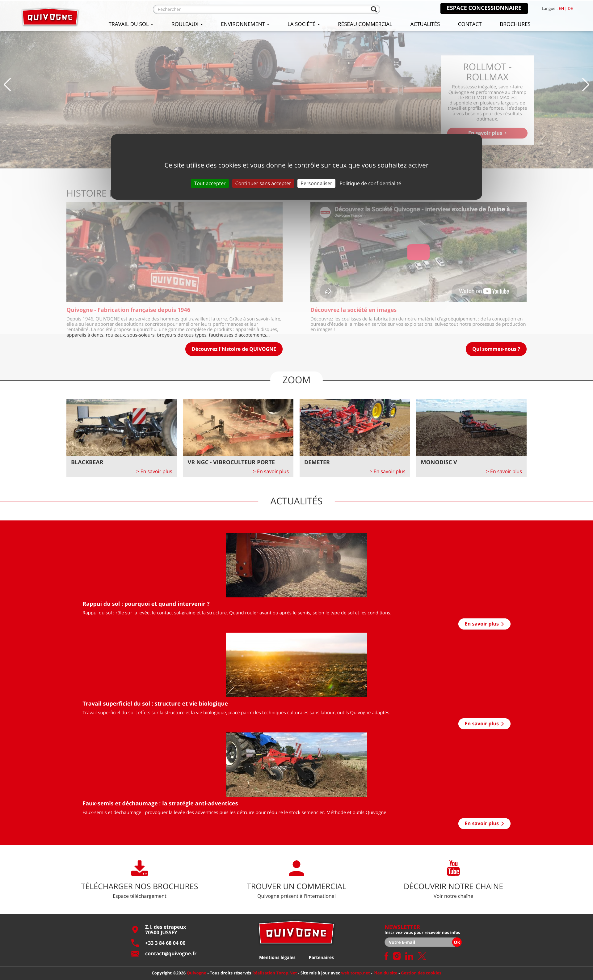 Aperçu du site