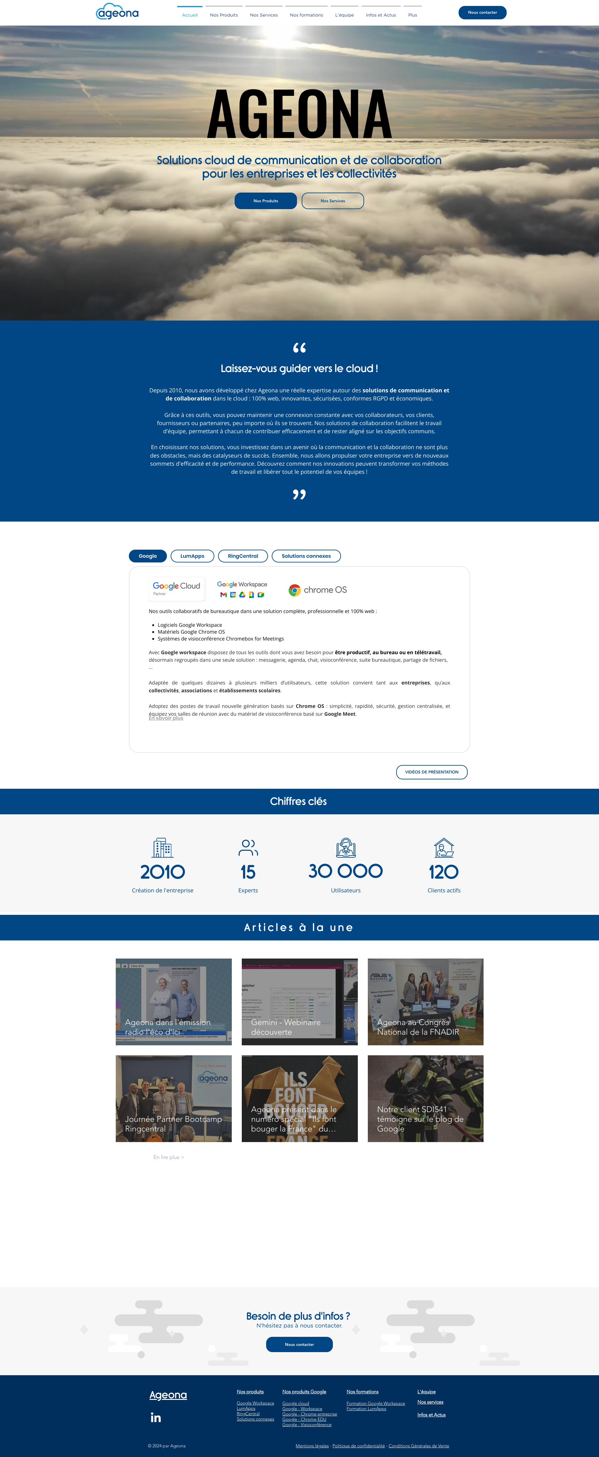 Aperçu du site