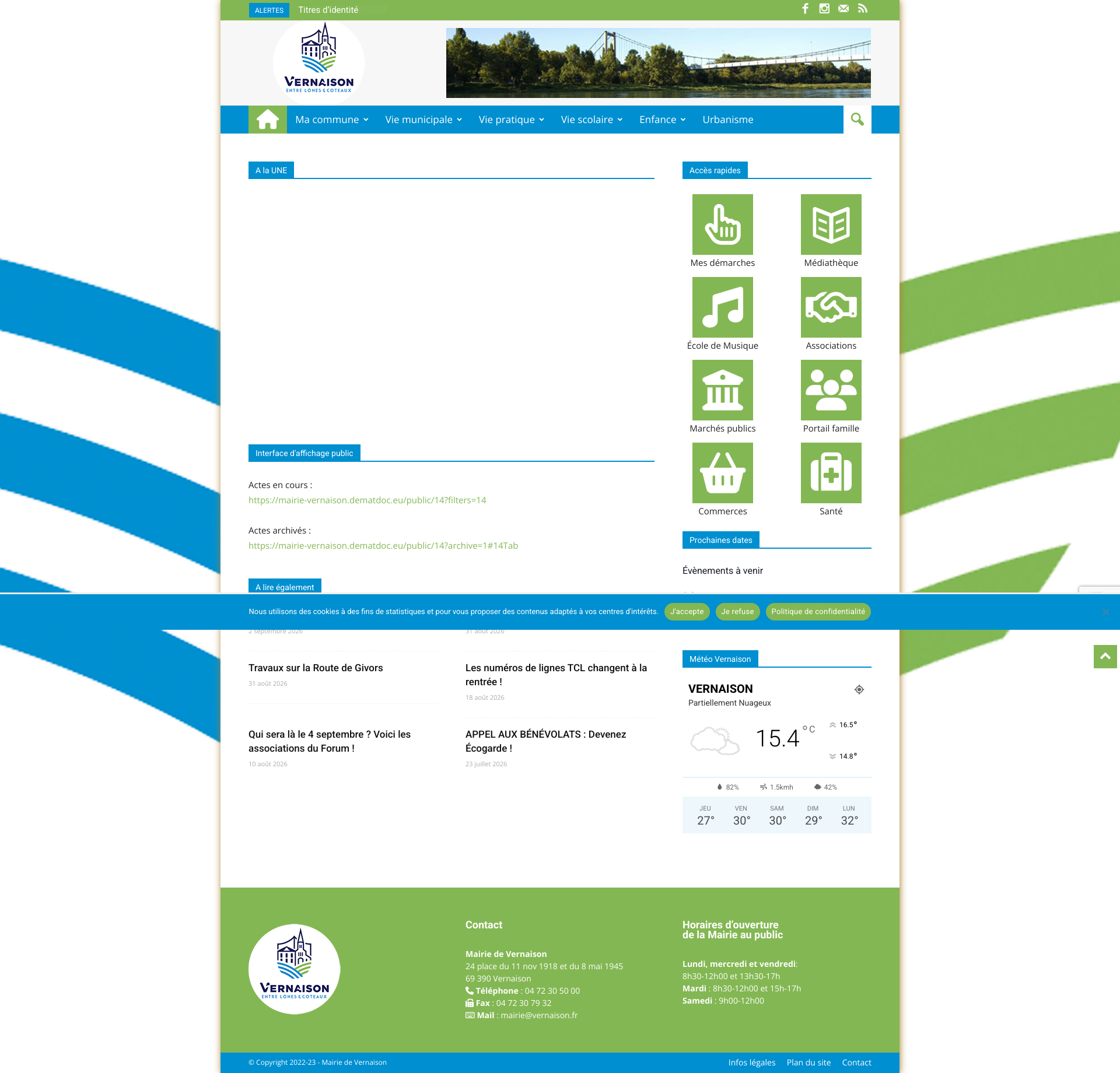 Aperçu du site
