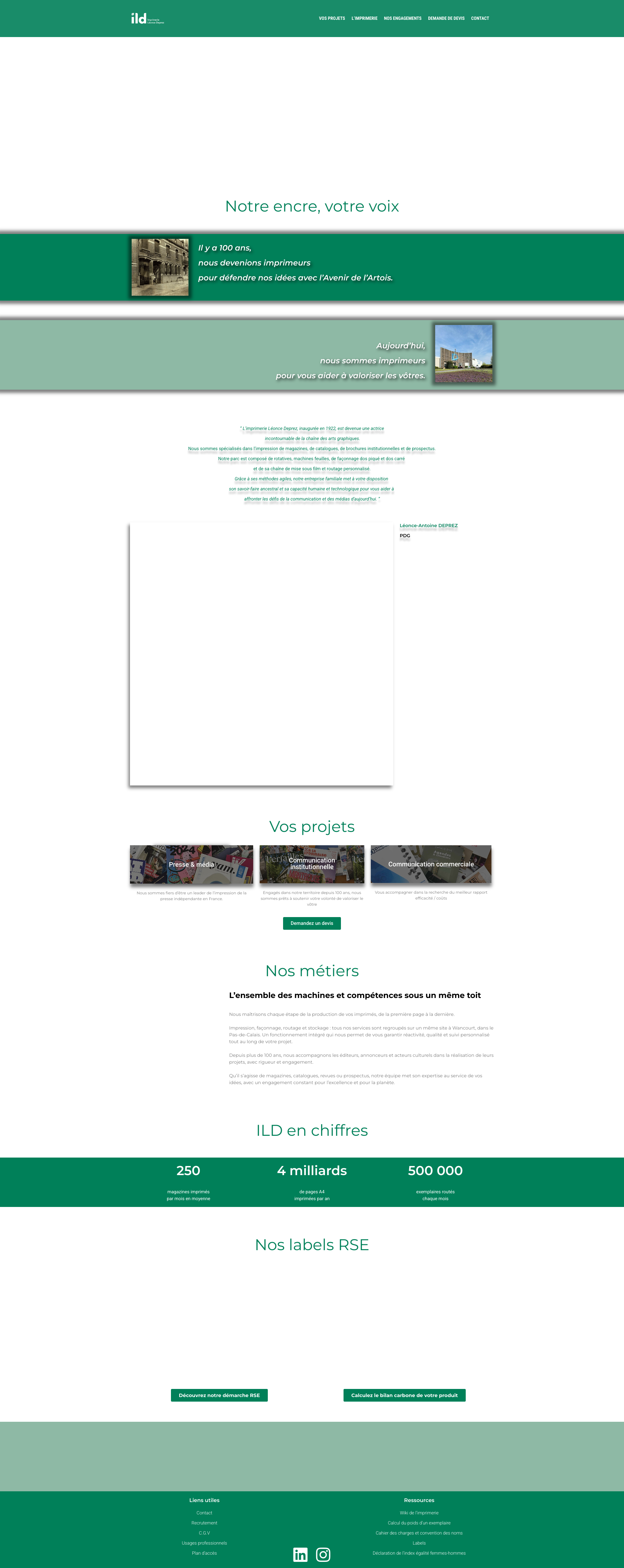 Aperçu du site