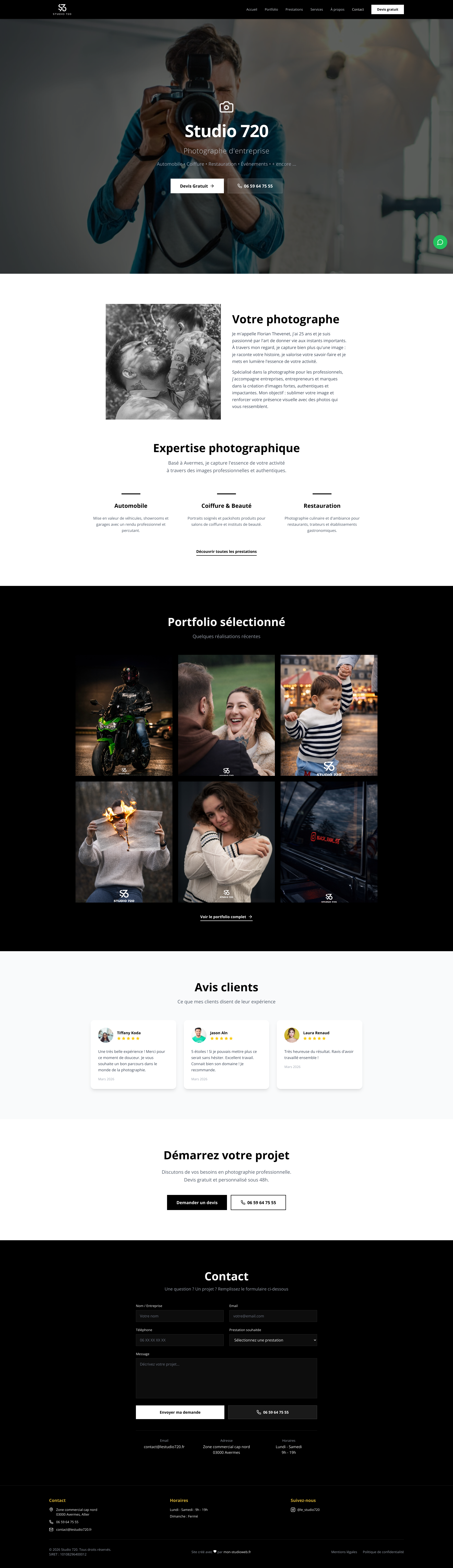 Aperçu du site