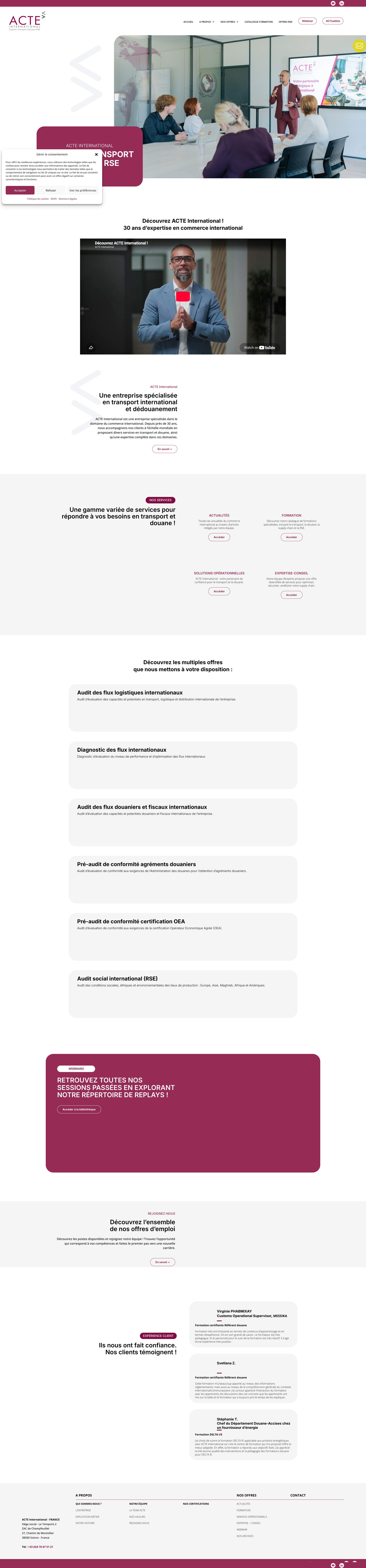 Aperçu du site