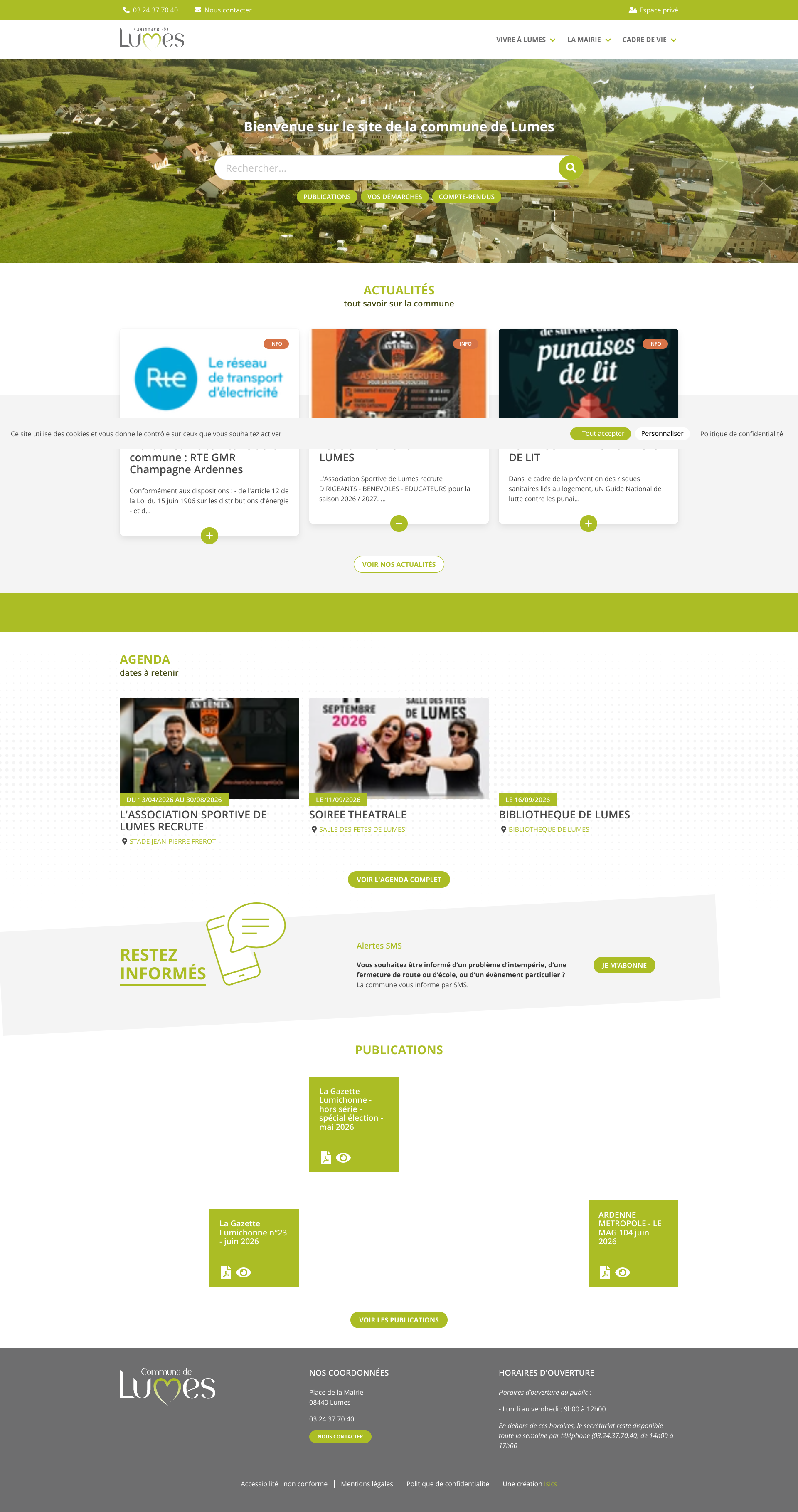 Aperçu du site