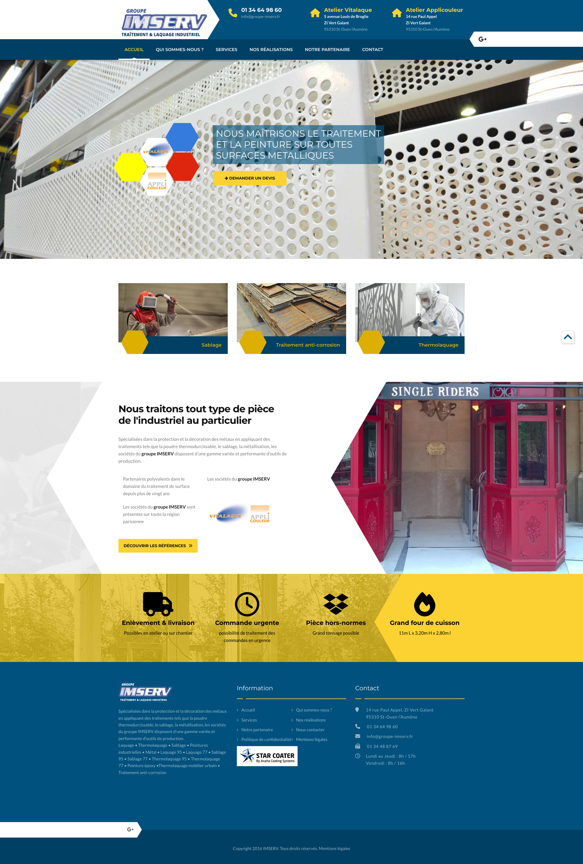 Aperçu du site