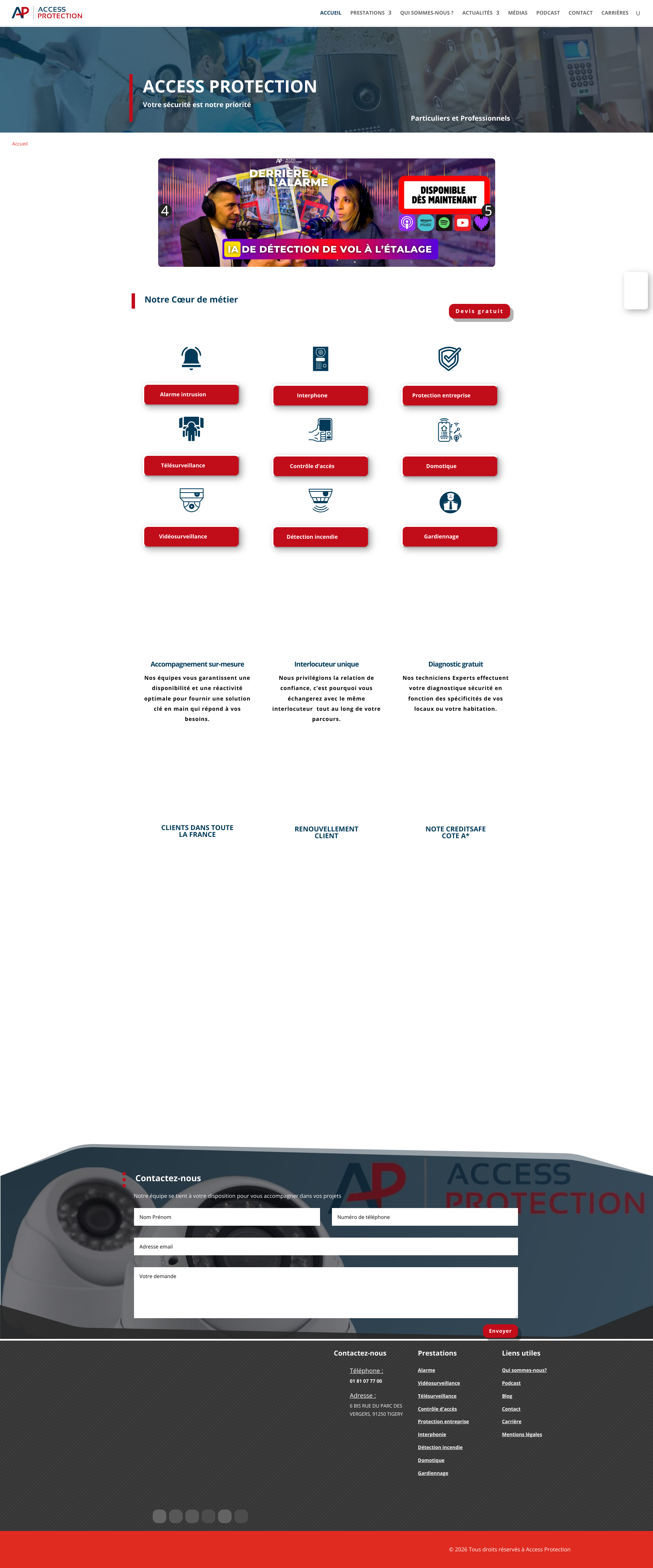Aperçu du site