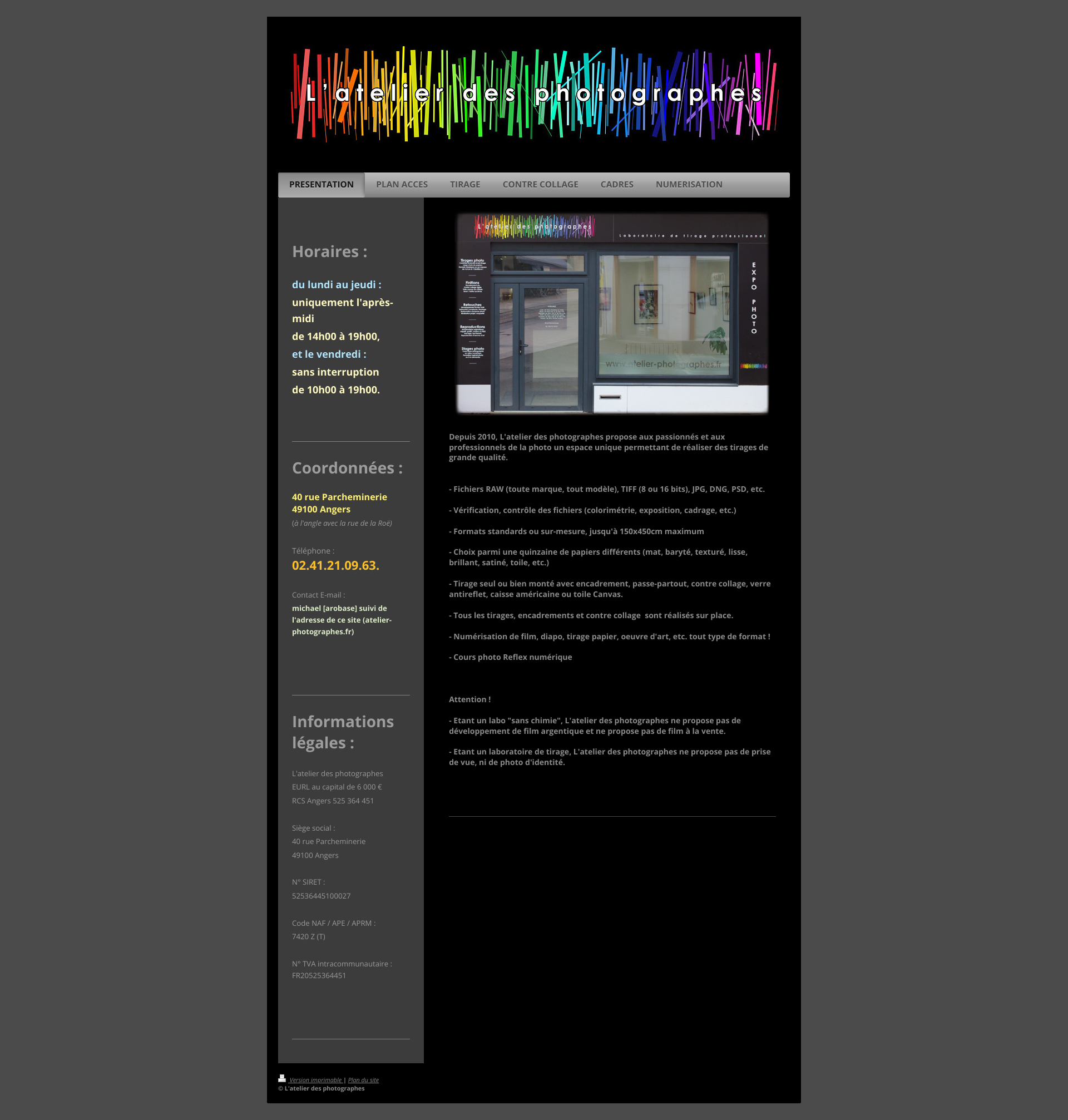 Aperçu du site