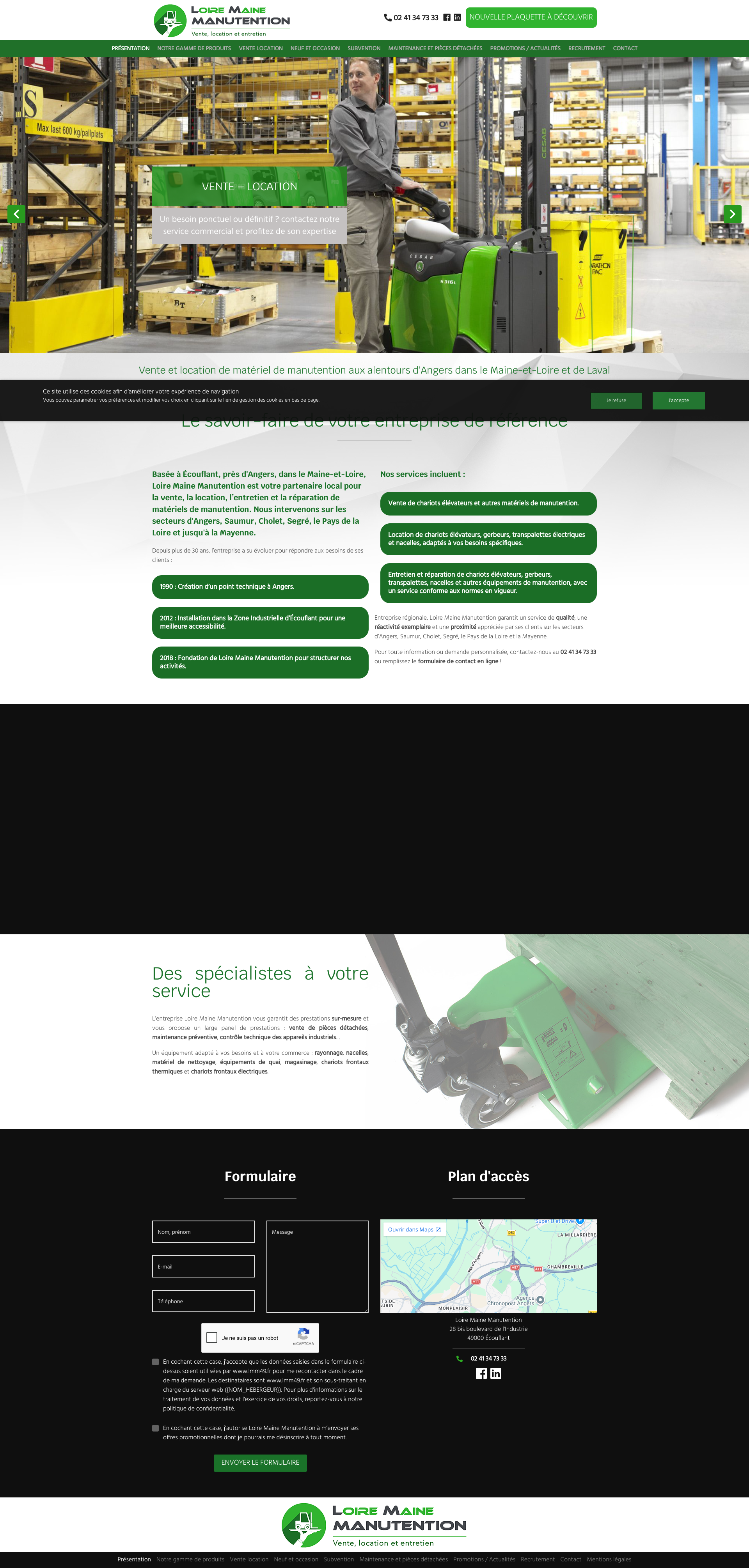 Aperçu du site