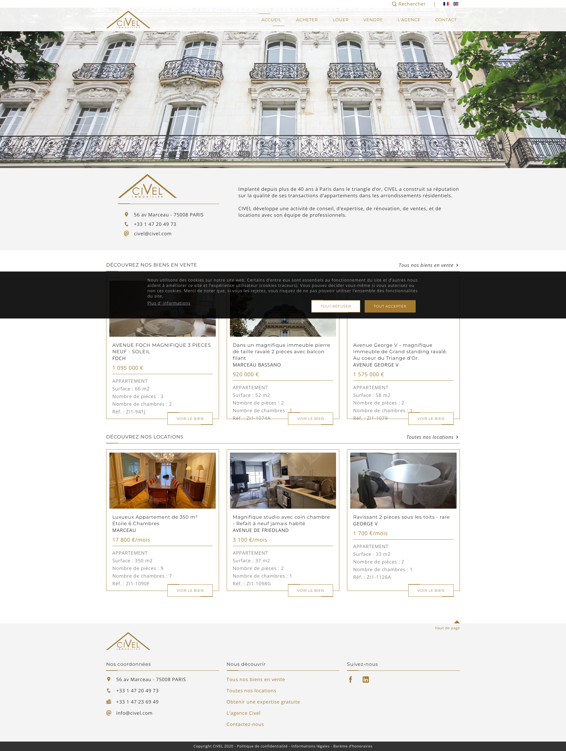Aperçu du site