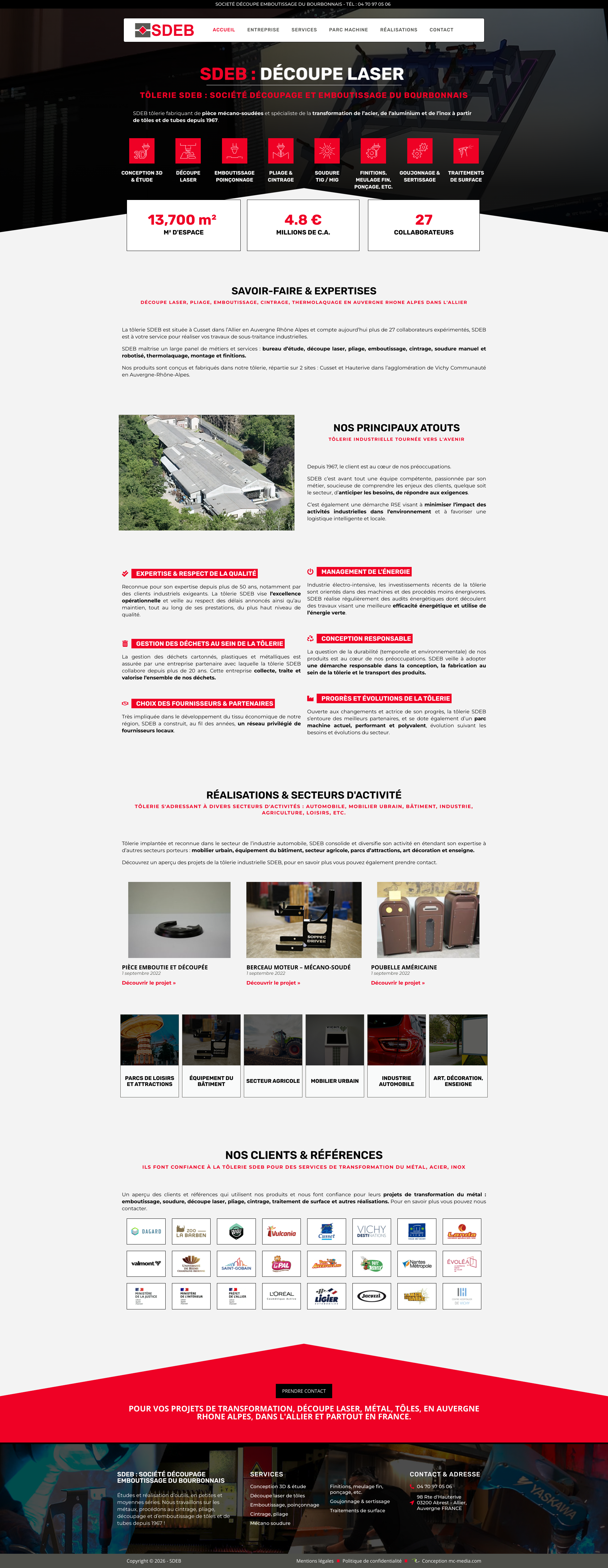 Aperçu du site