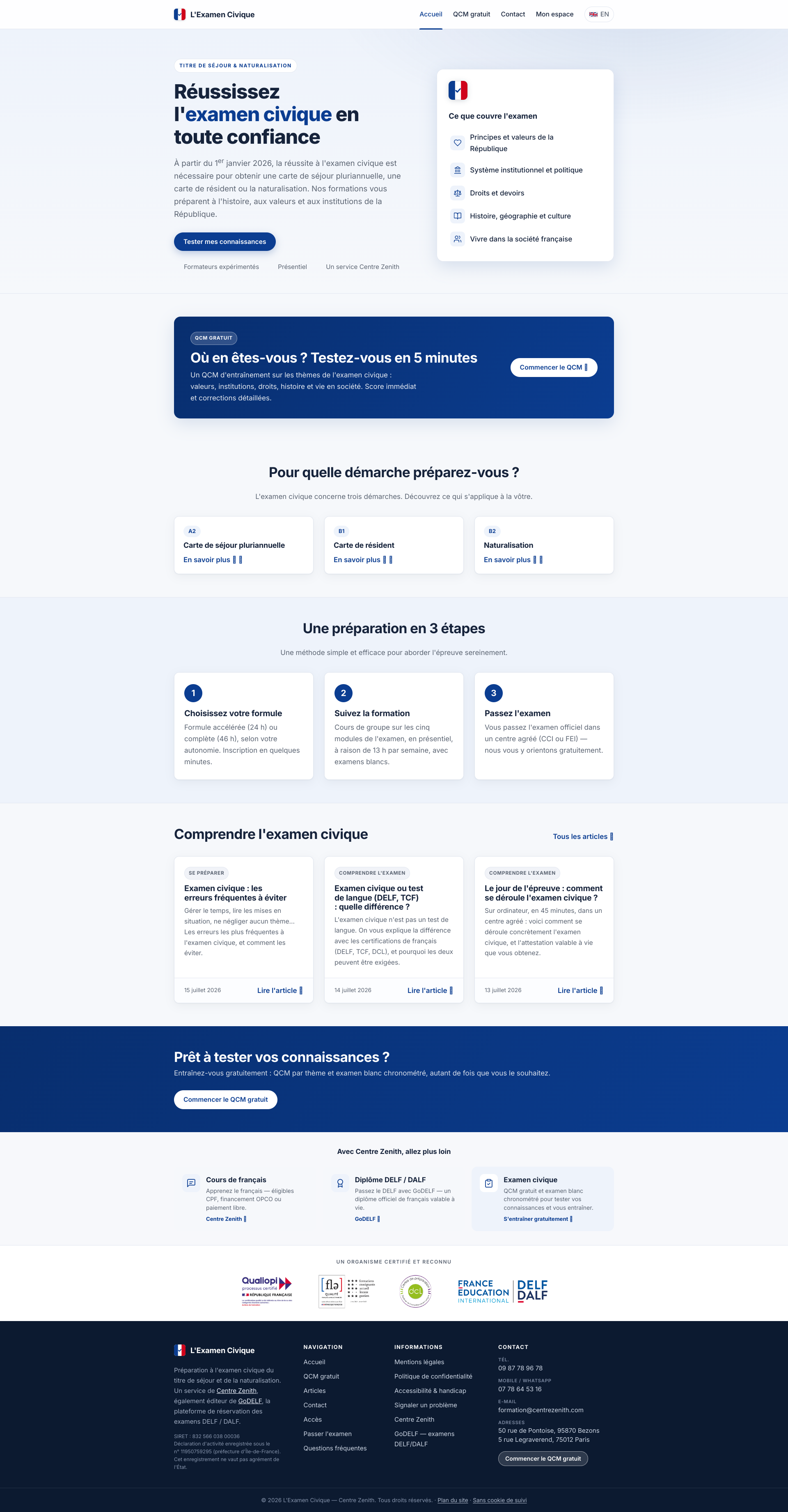 Aperçu du site