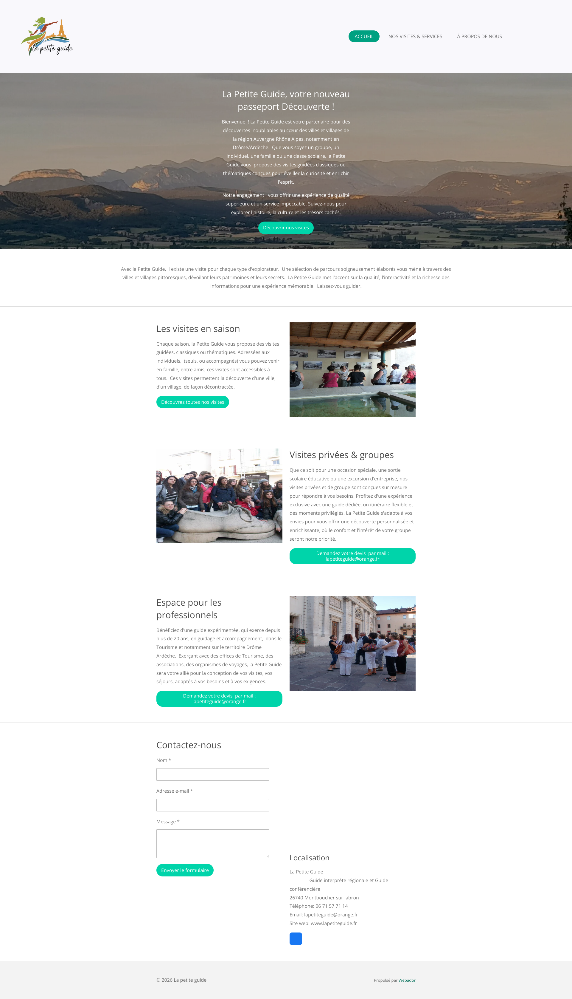 Aperçu du site