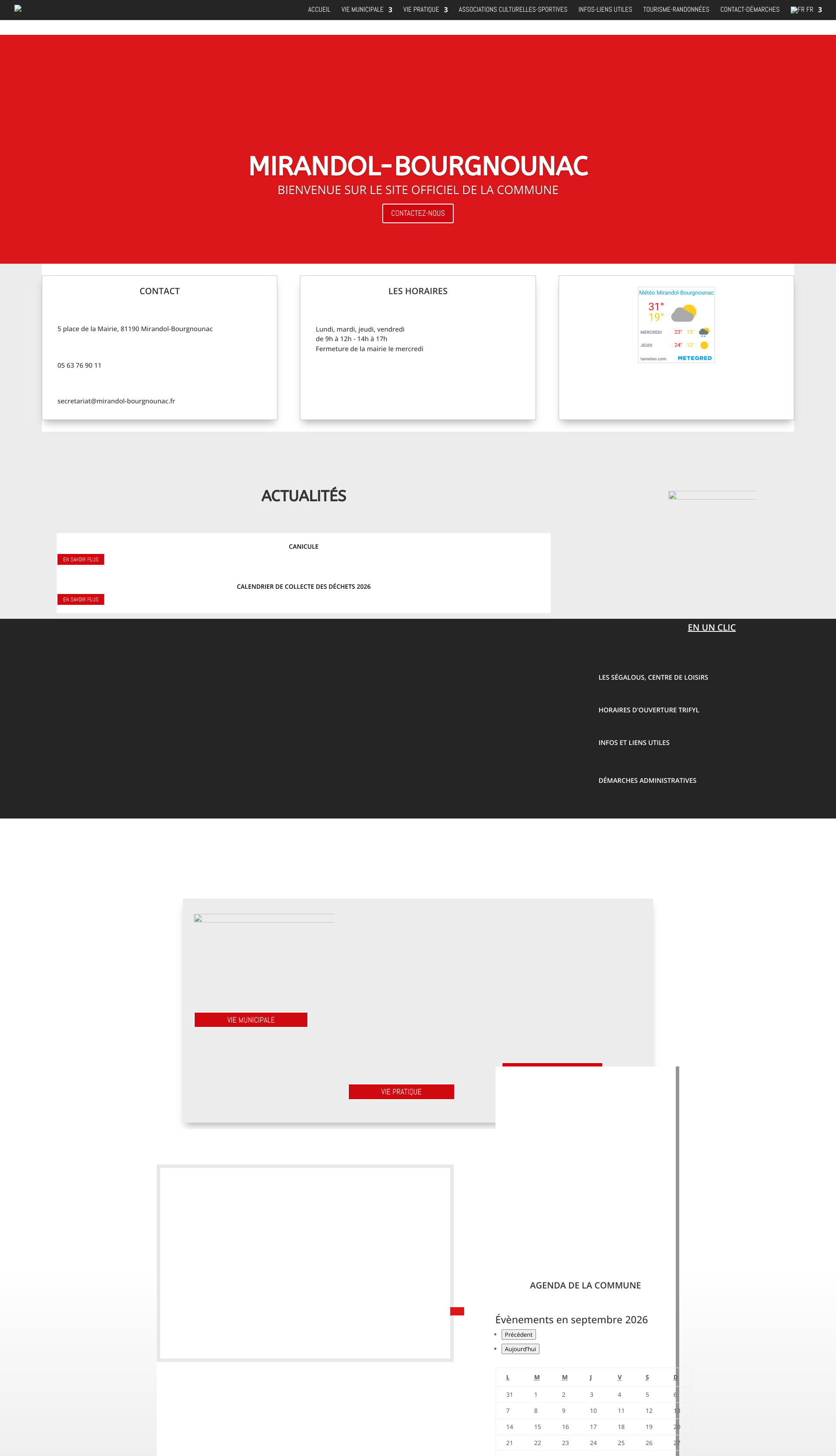 Aperçu du site