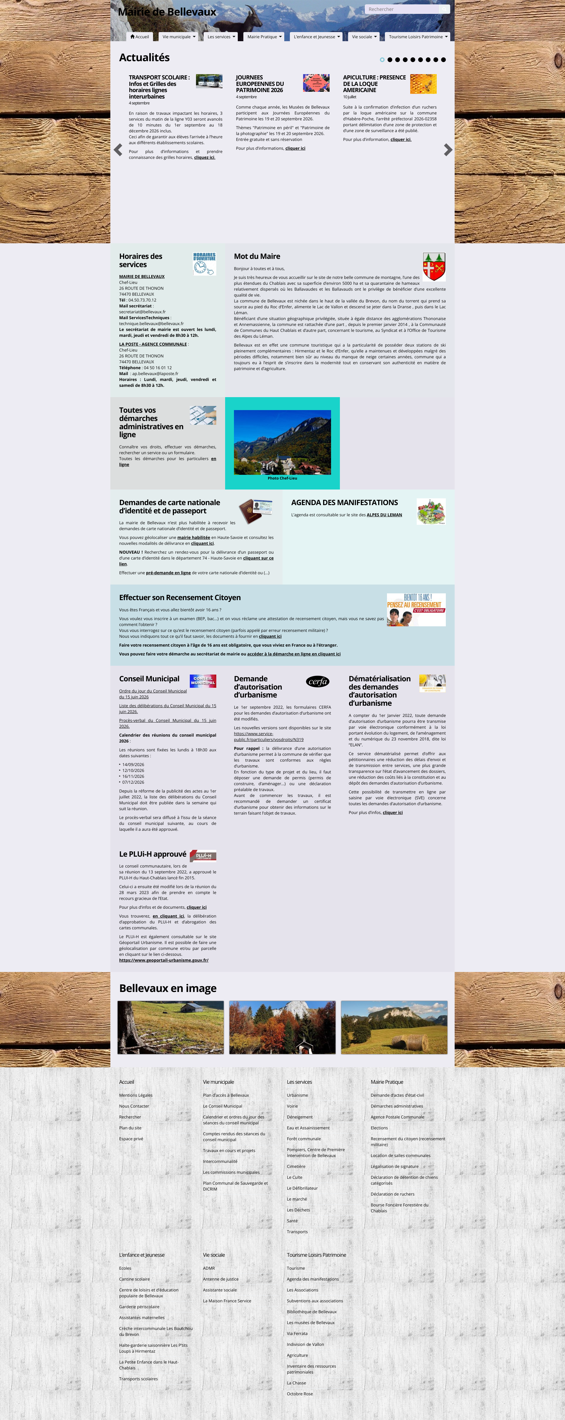 Aperçu du site