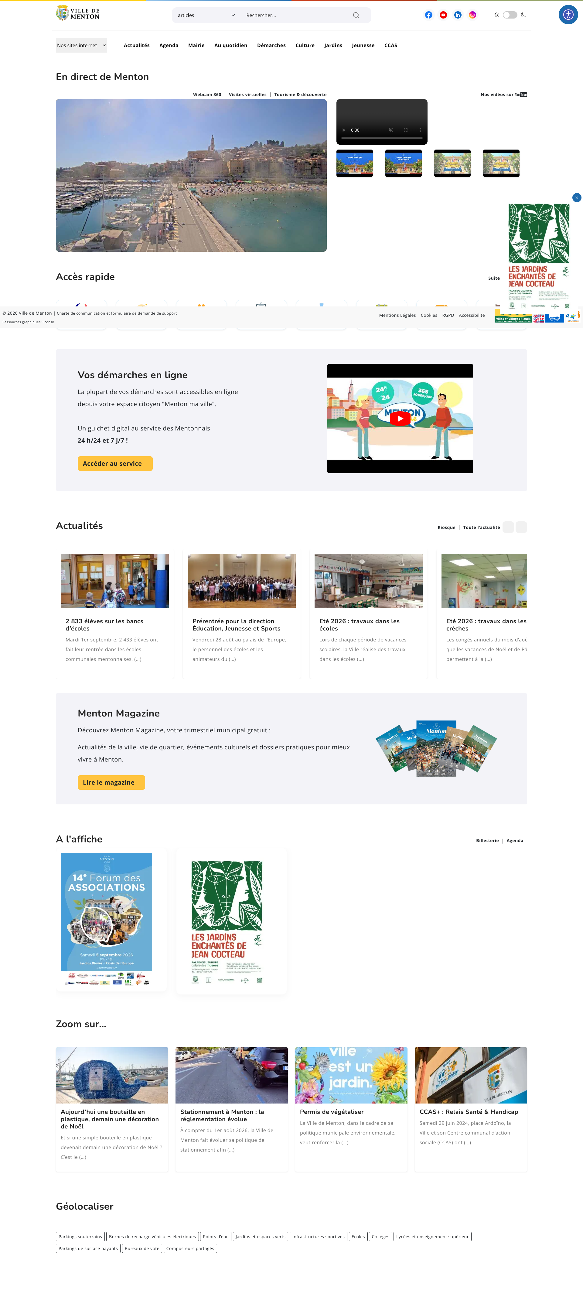 Aperçu du site
