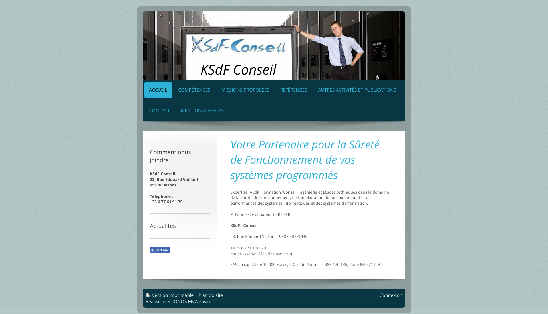 Aperçu du site