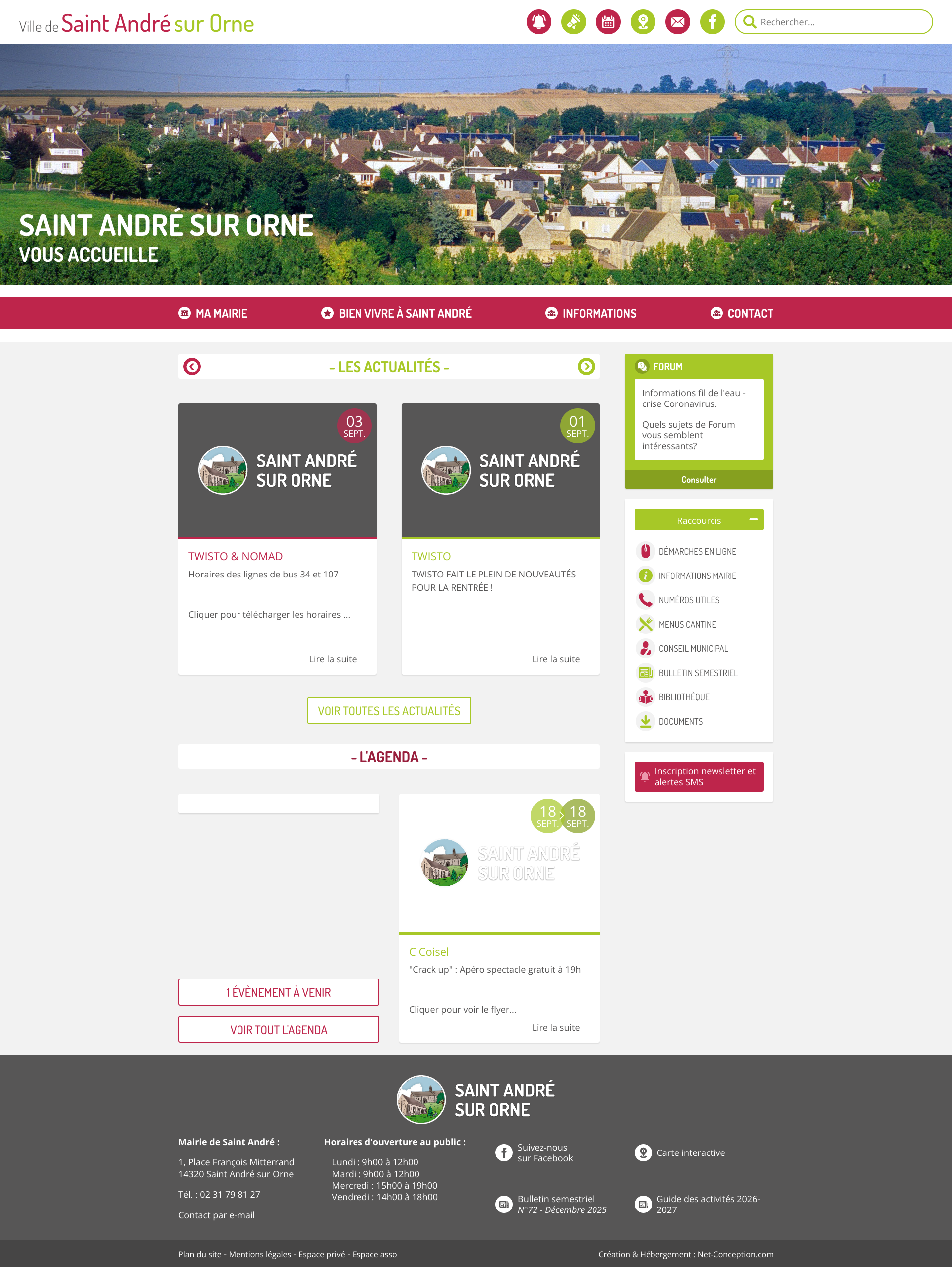 Aperçu du site