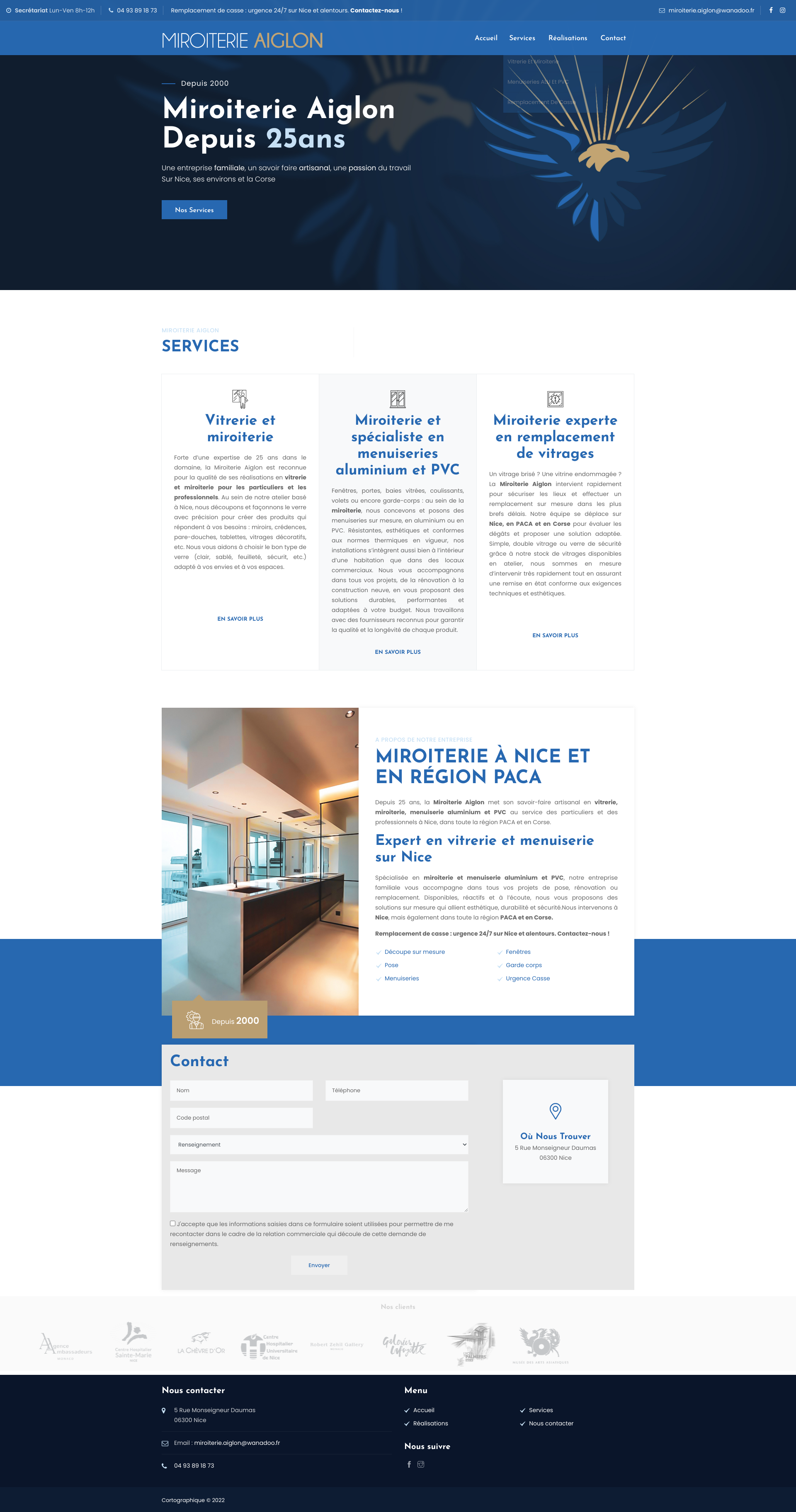 Aperçu du site