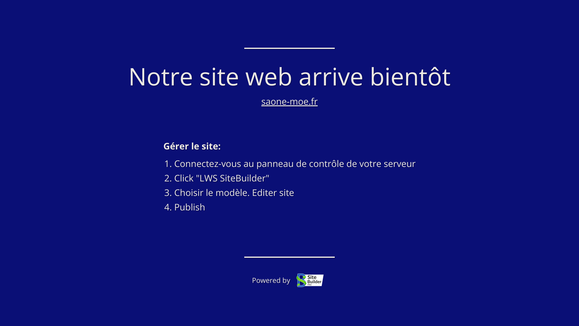 Aperçu du site