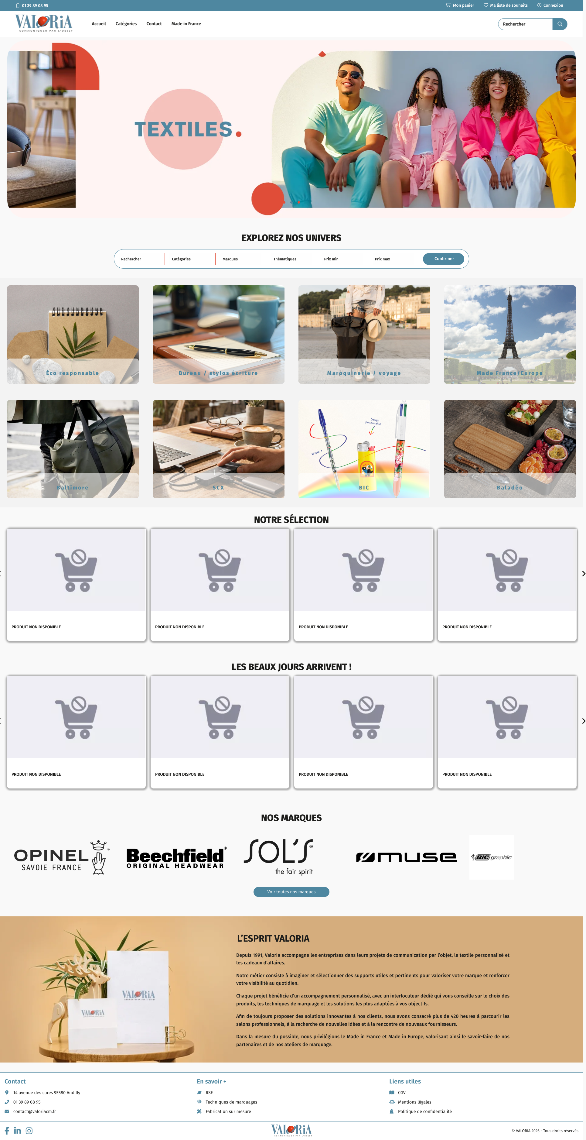 Aperçu du site