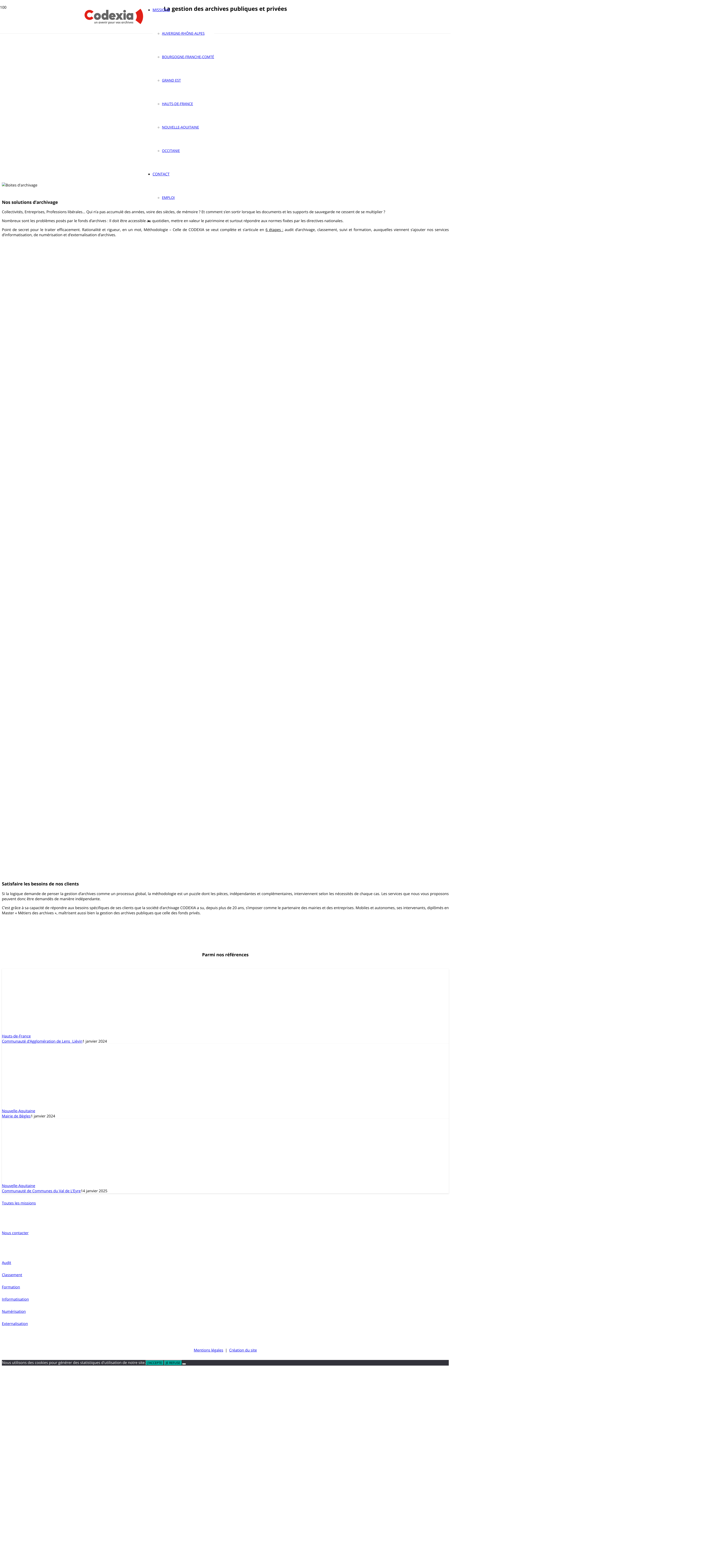 Aperçu du site