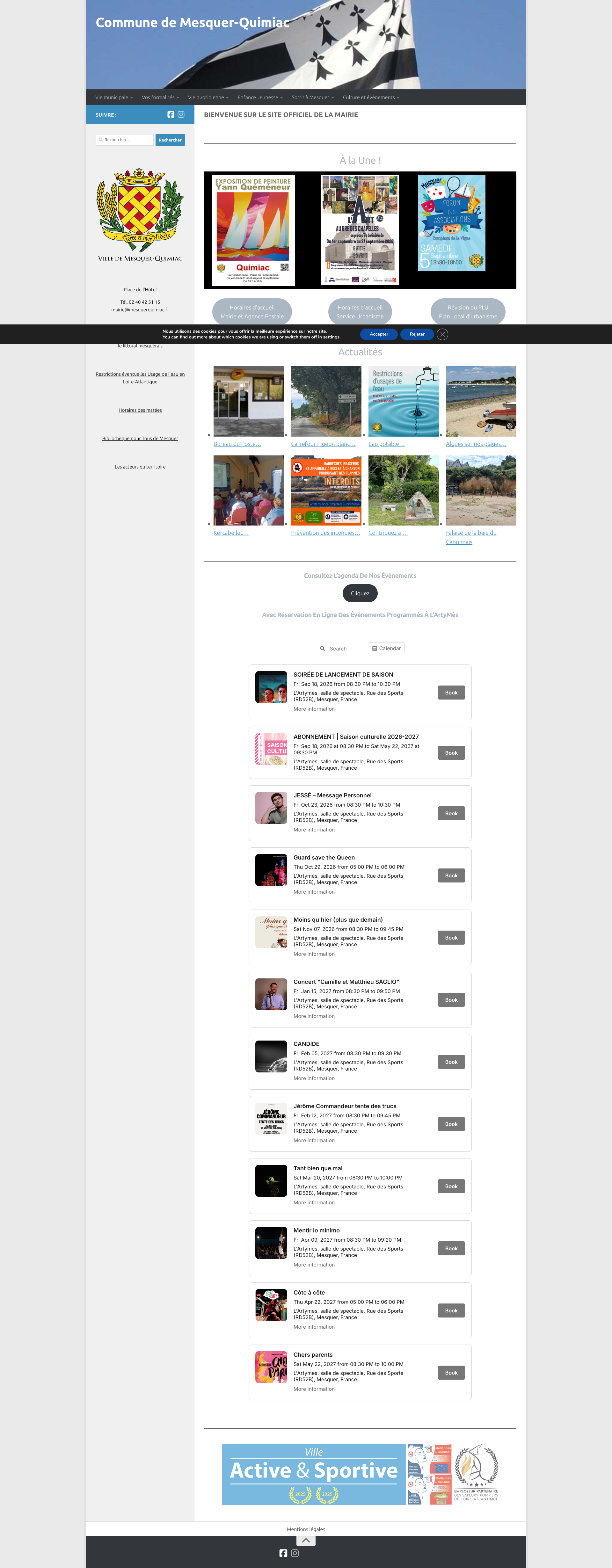 Aperçu du site