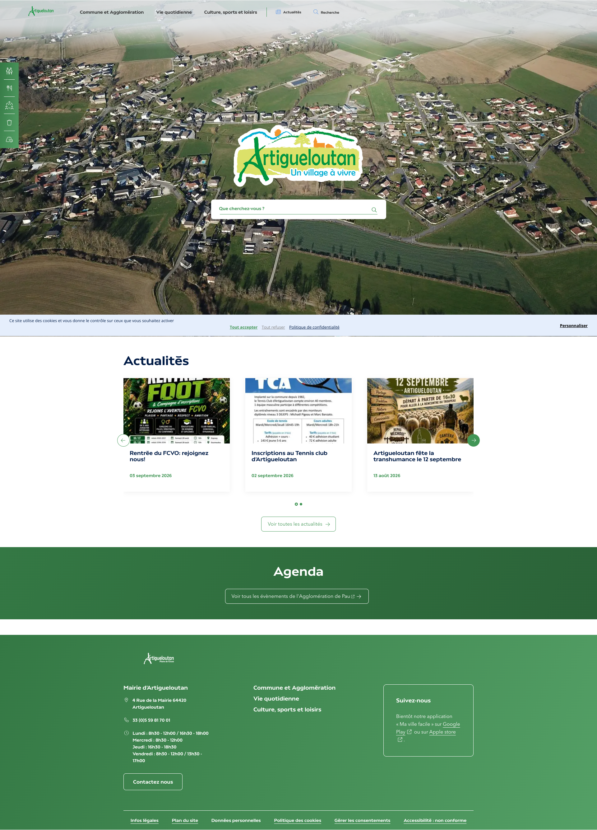 Aperçu du site