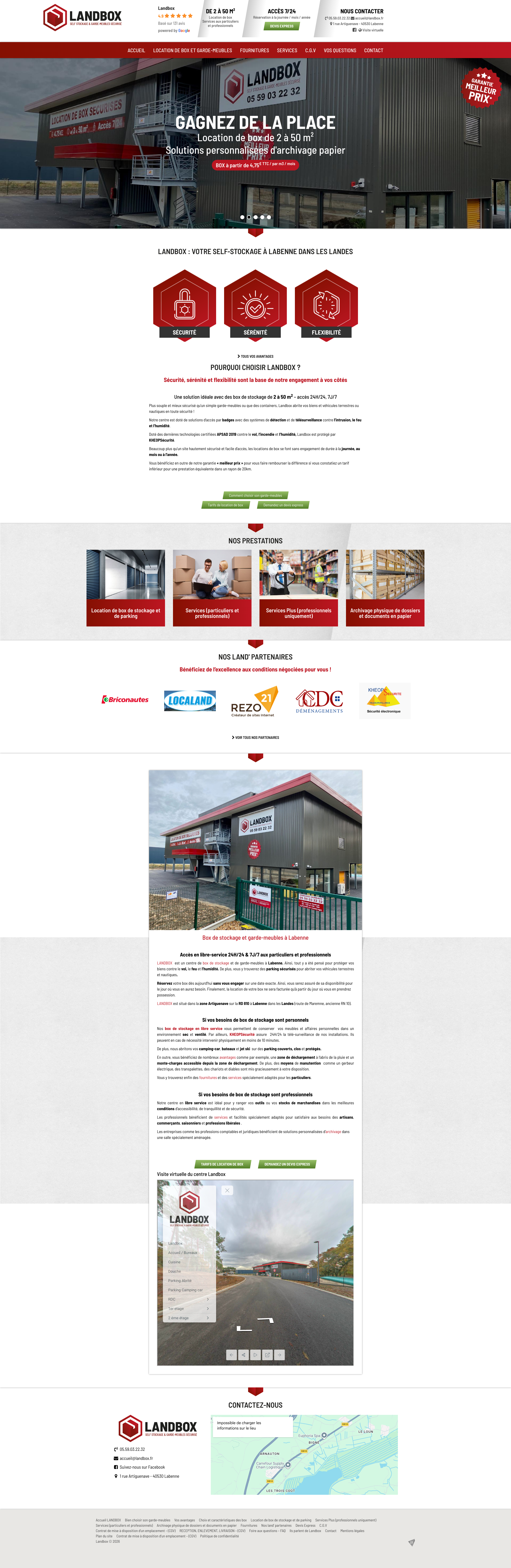 Aperçu du site