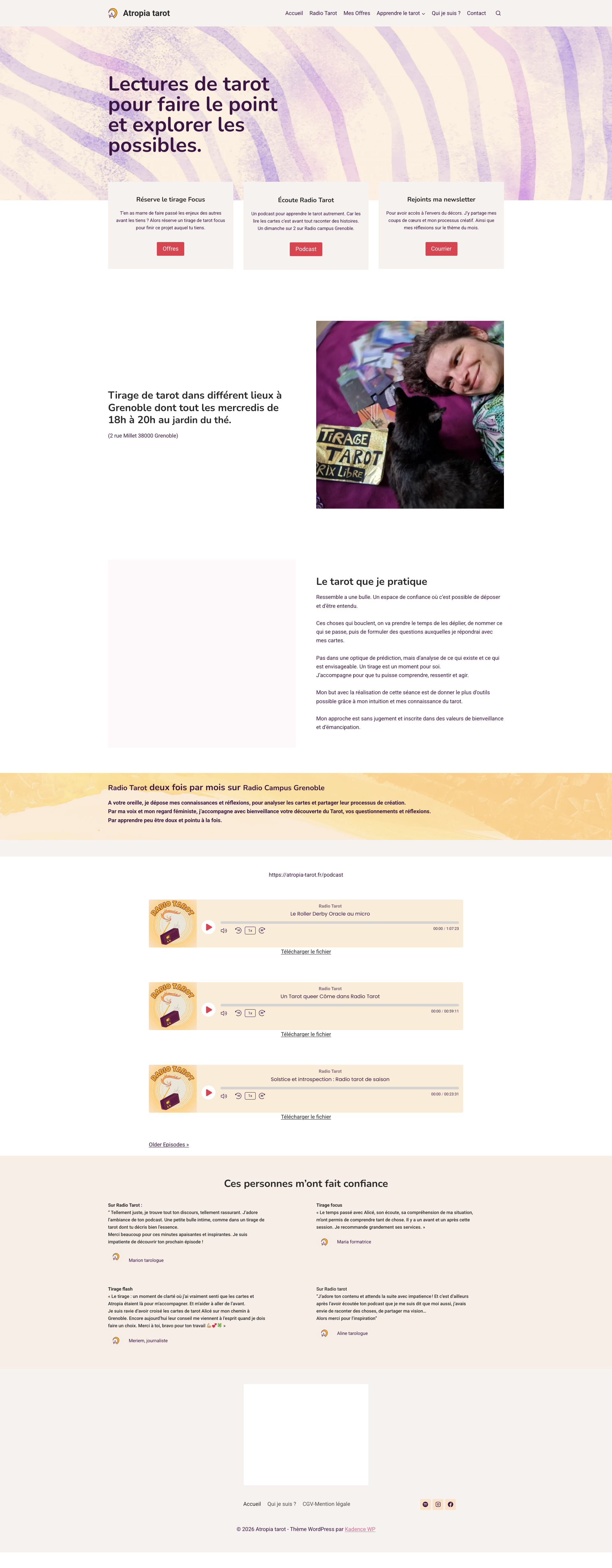 Aperçu du site