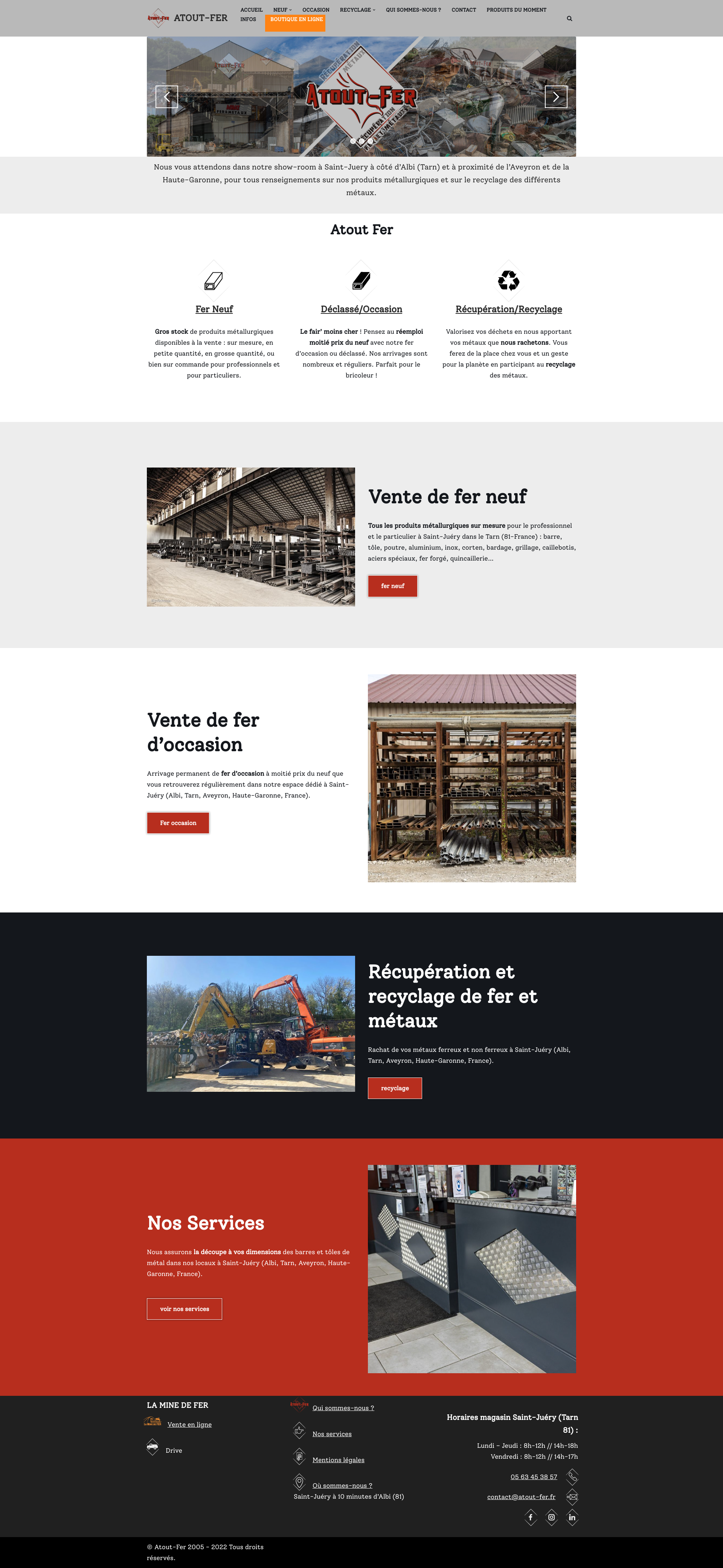 Aperçu du site