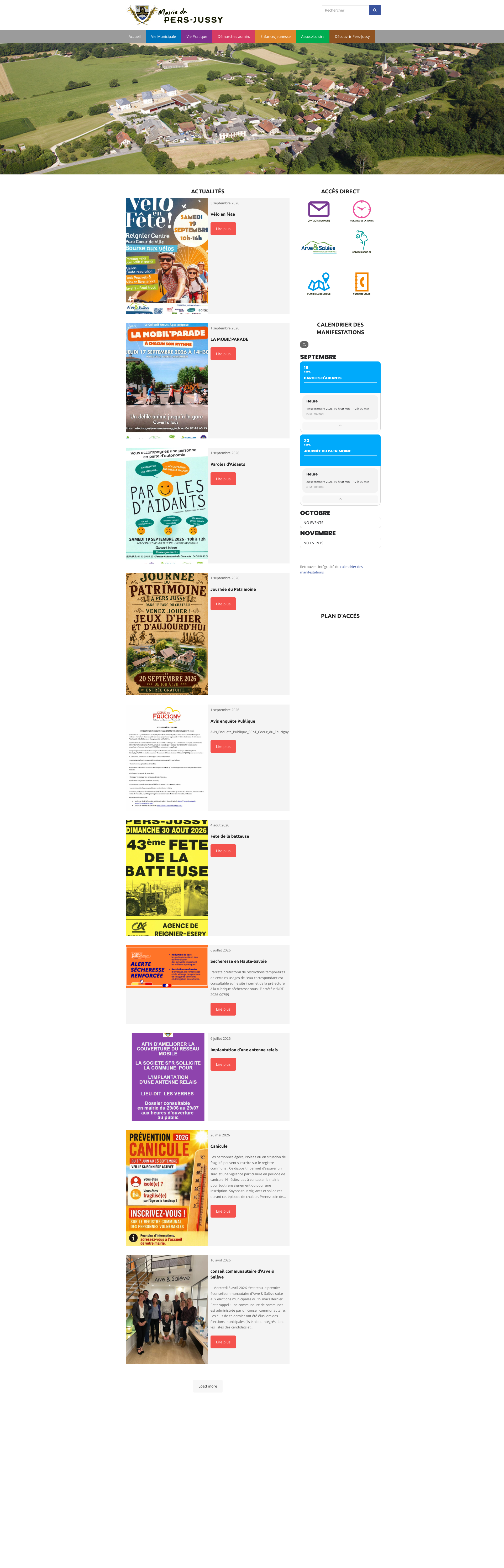 Aperçu du site