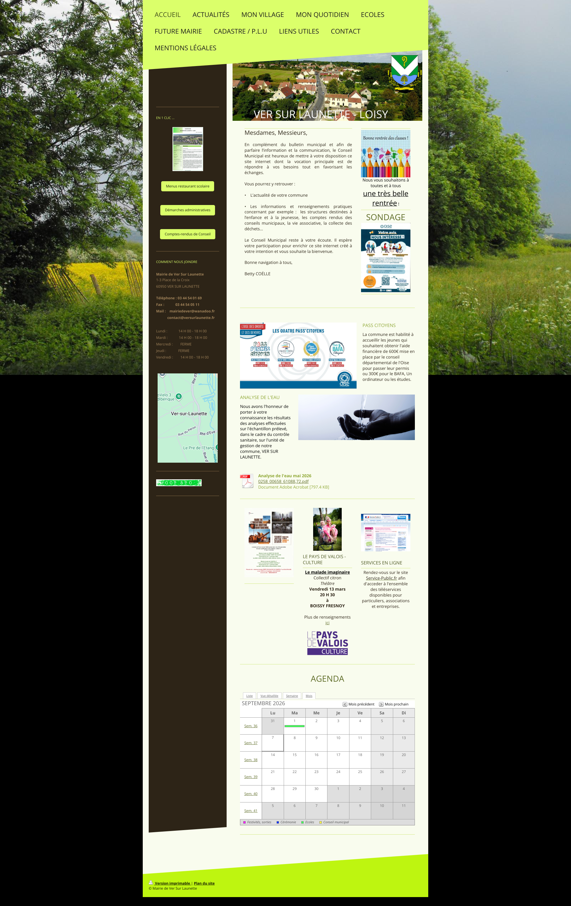 Aperçu du site
