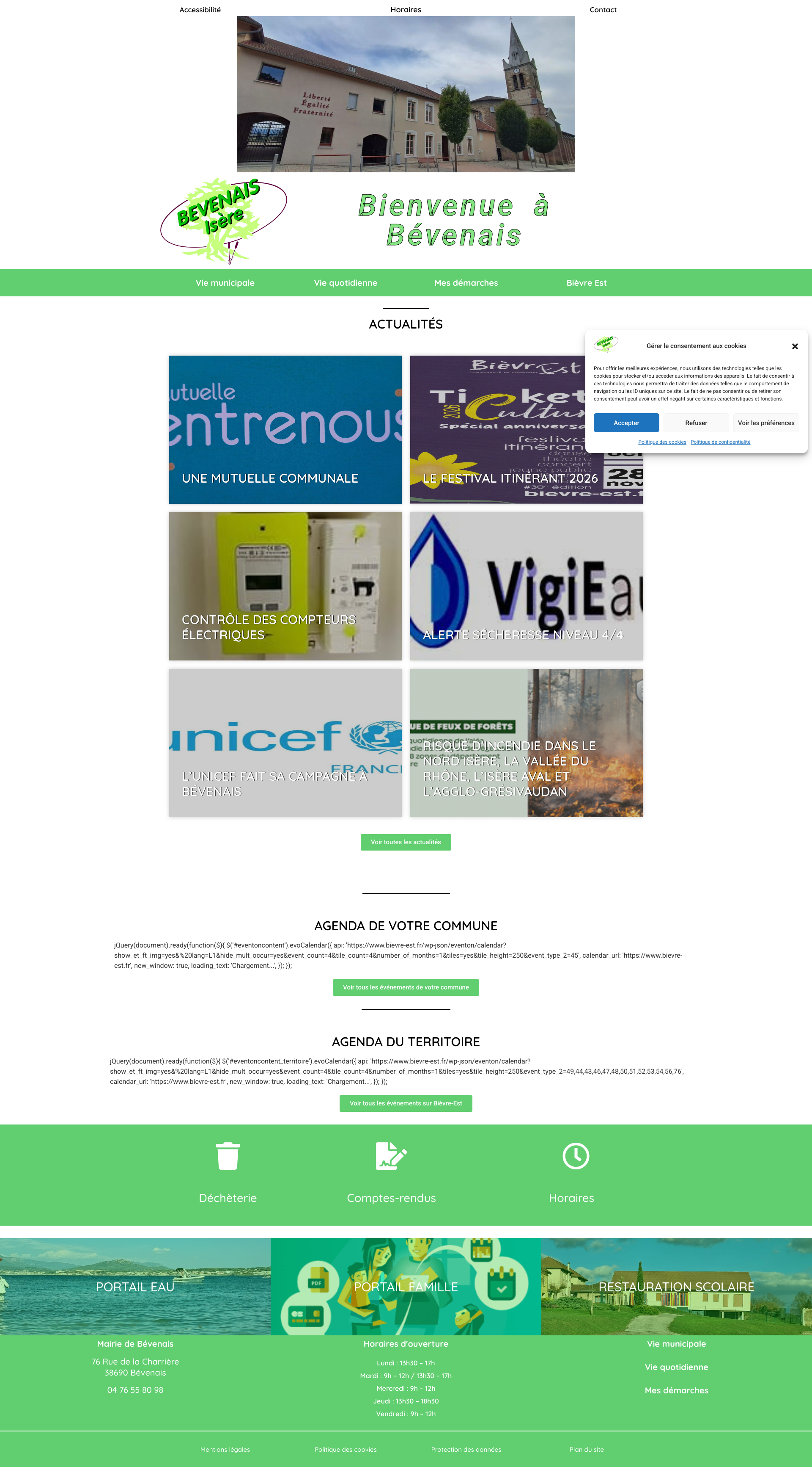 Aperçu du site