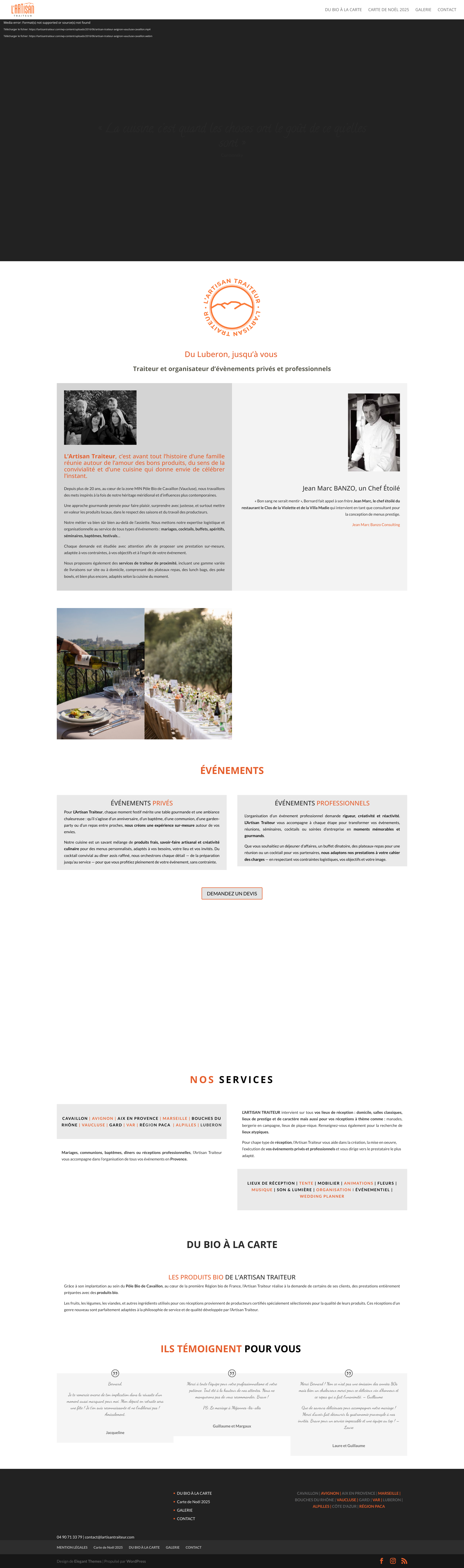 Aperçu du site