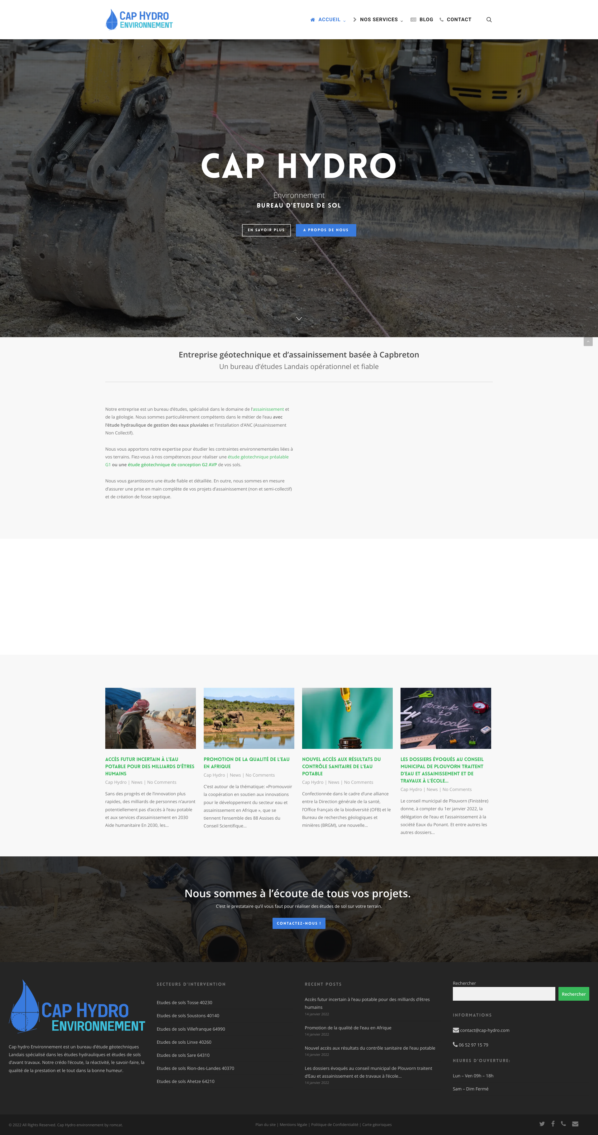 Aperçu du site