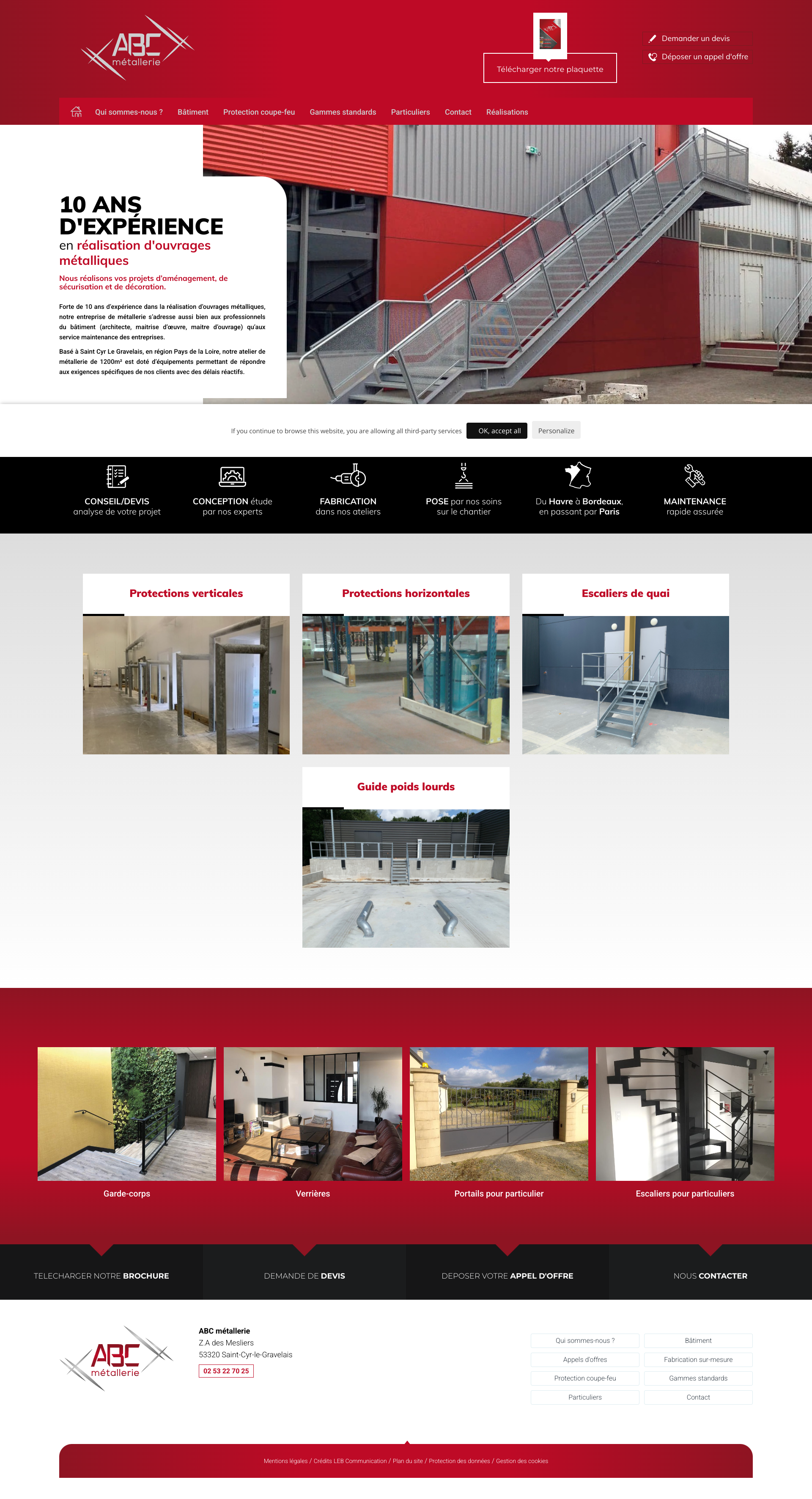 Aperçu du site