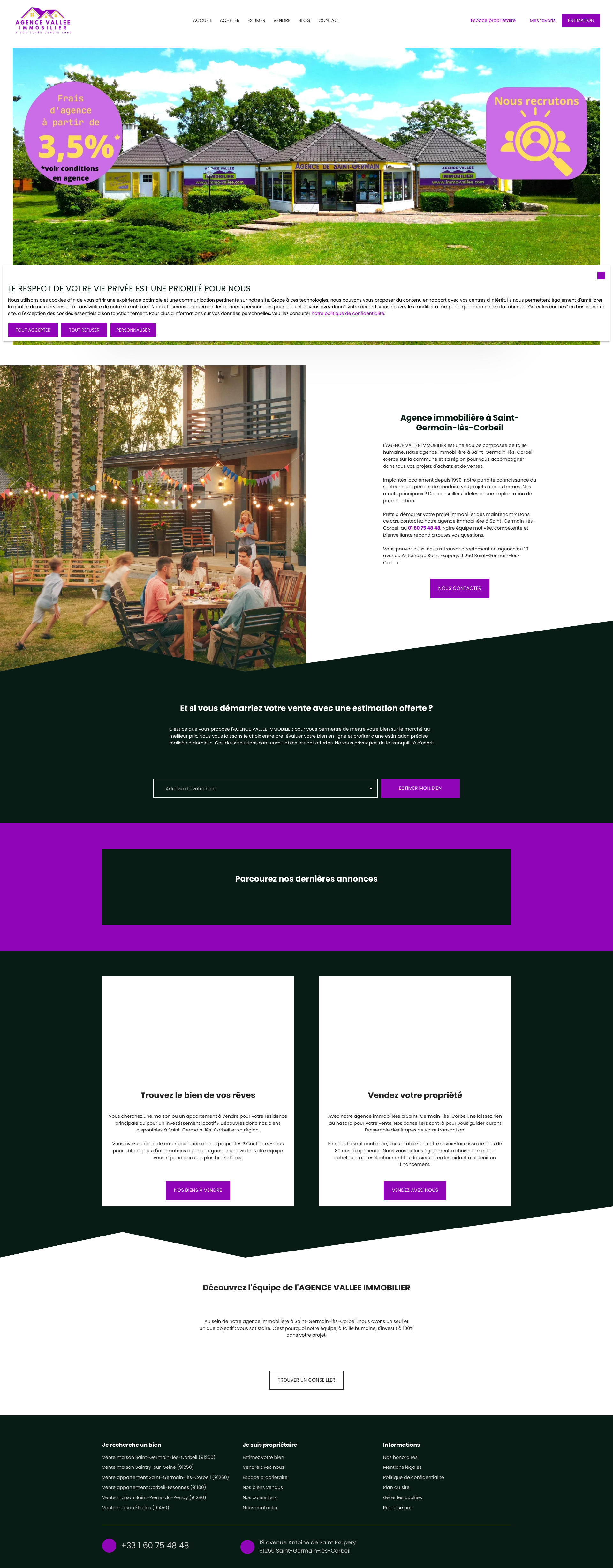 Aperçu du site