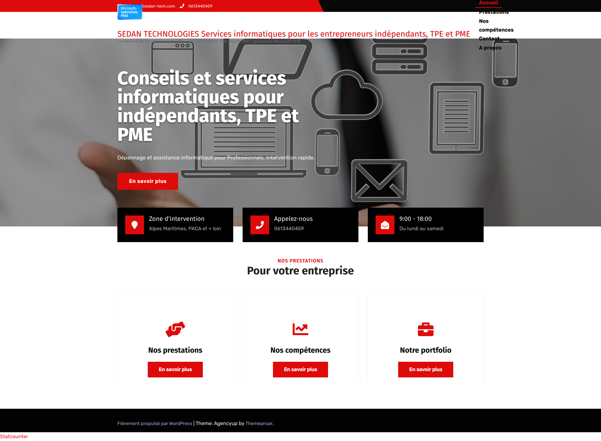 Aperçu du site