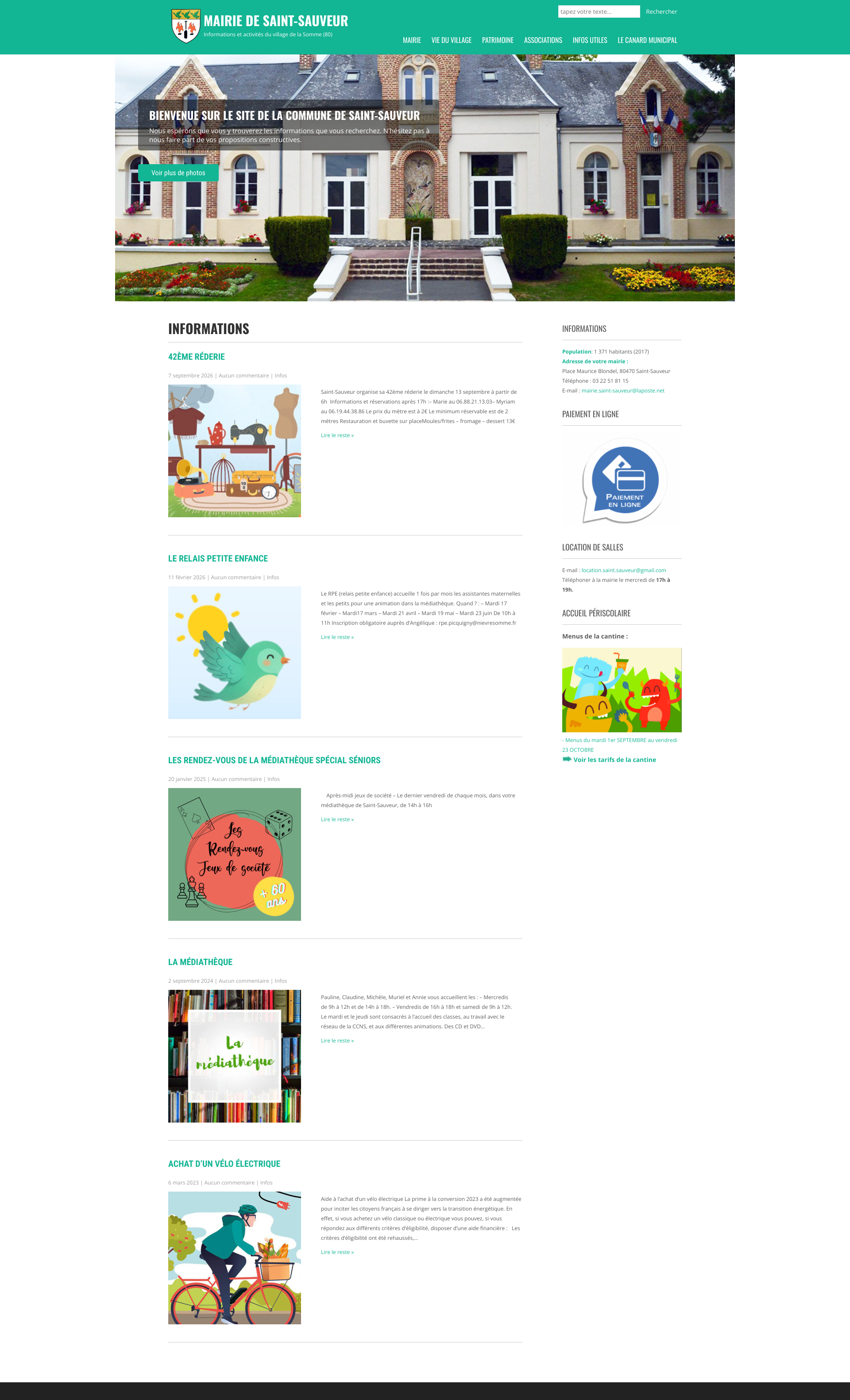 Aperçu du site