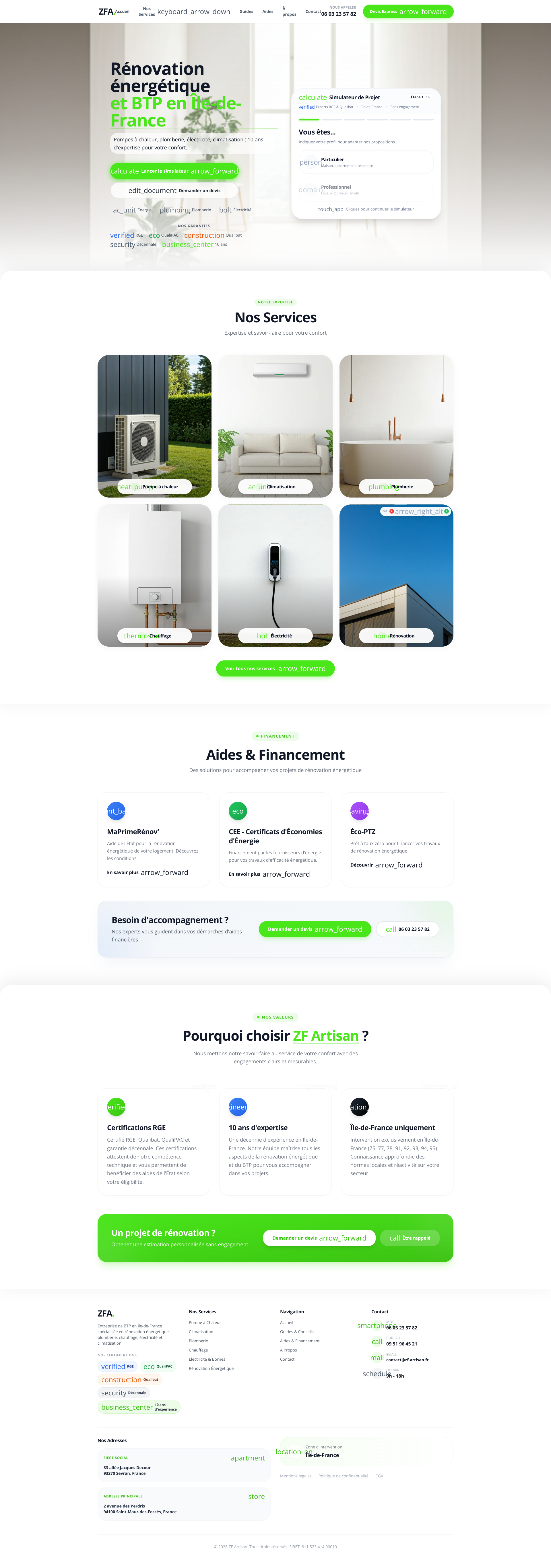Aperçu du site