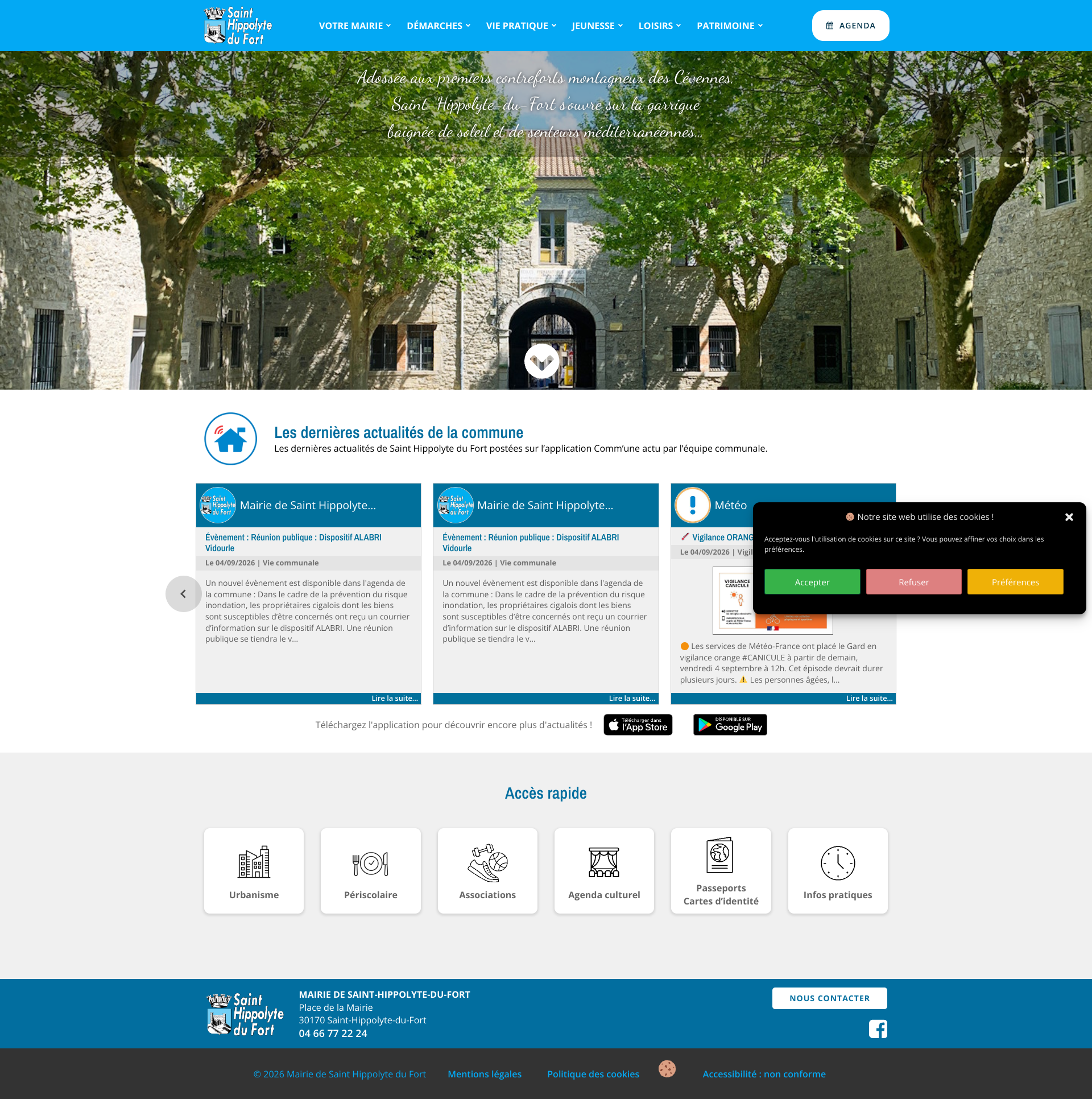 Aperçu du site