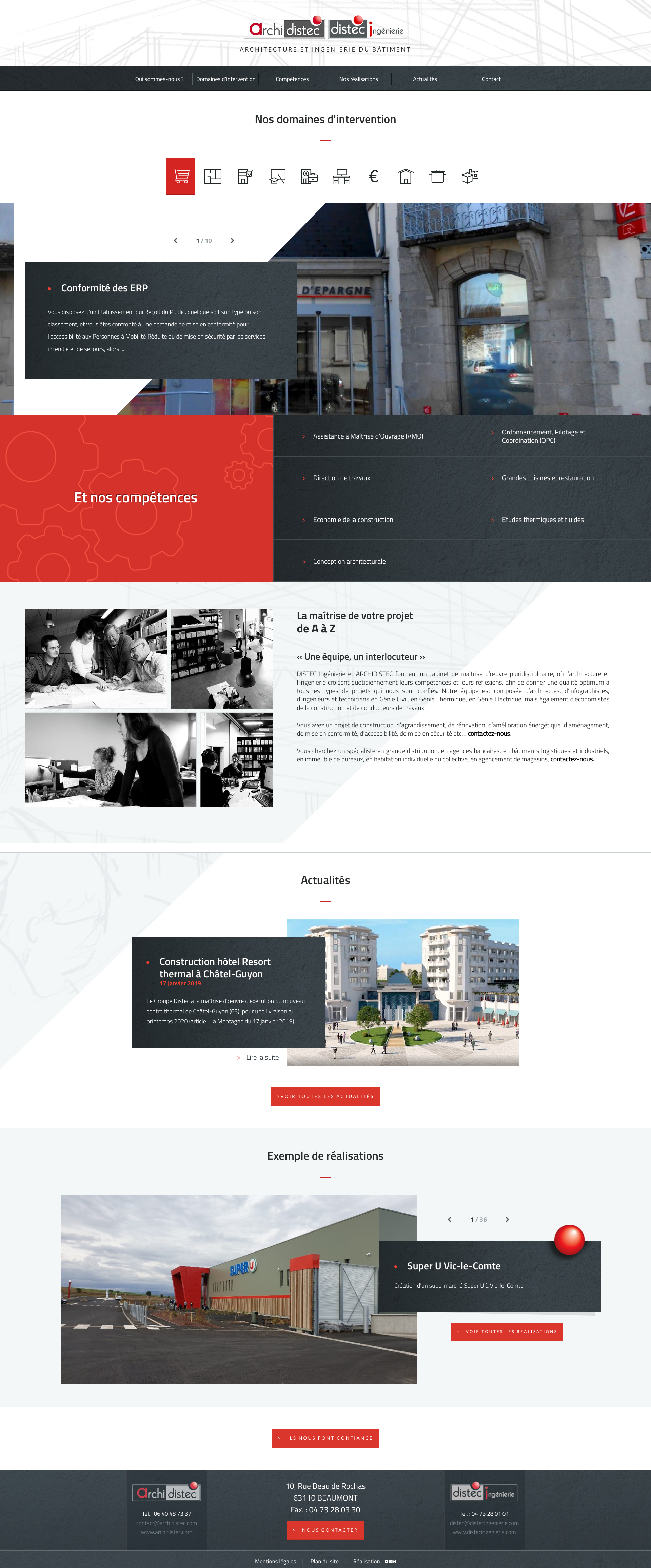 Aperçu du site