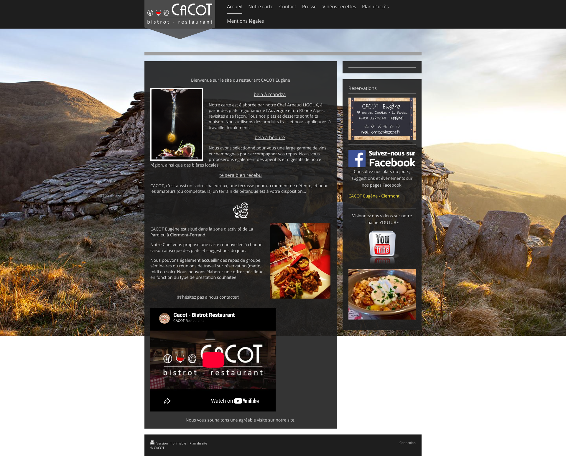 Aperçu du site